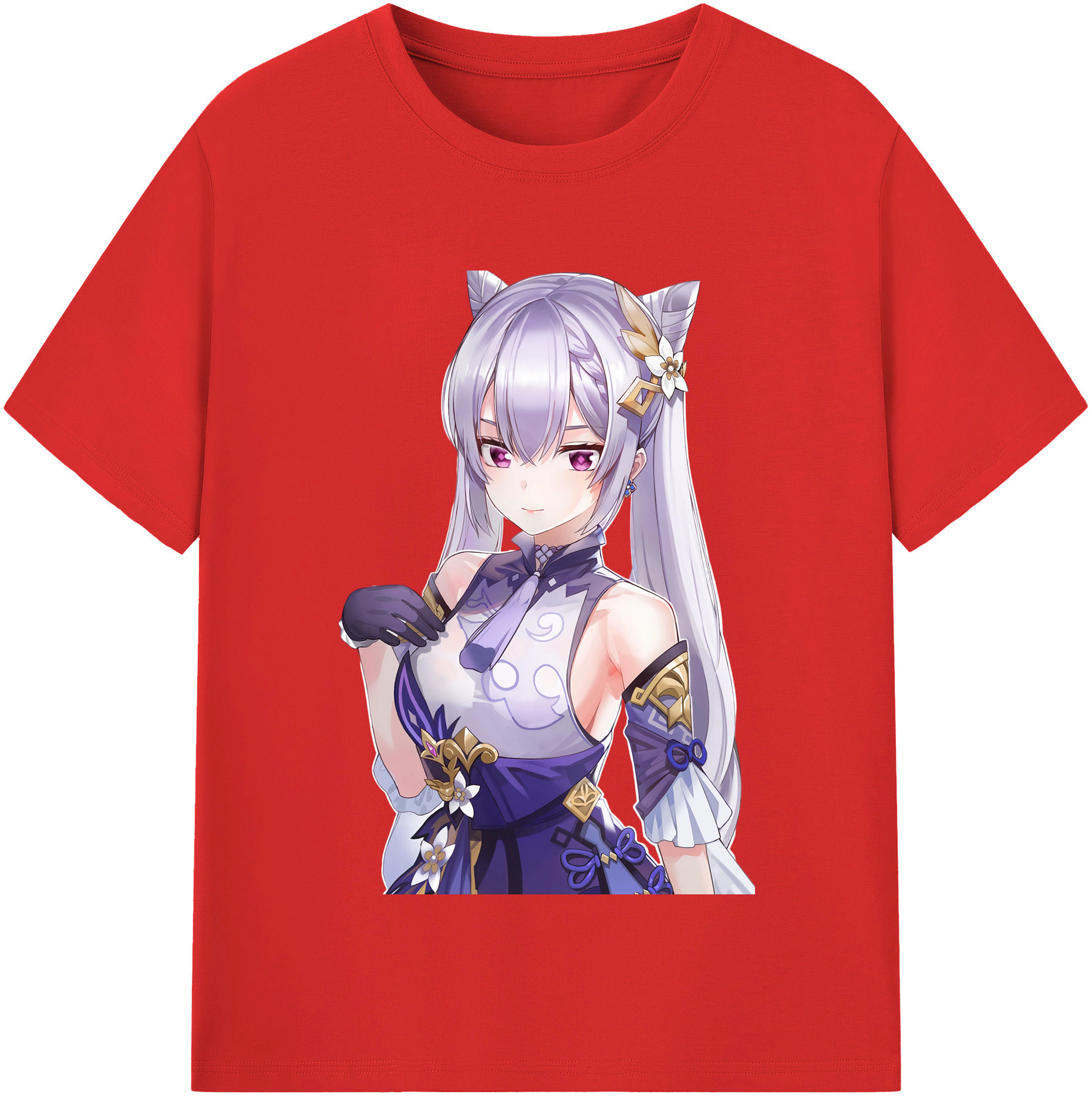 げんし神 刻晴 こくせい genshin Kokusei 綿100％半袖Tシャツ（フロントプリント）