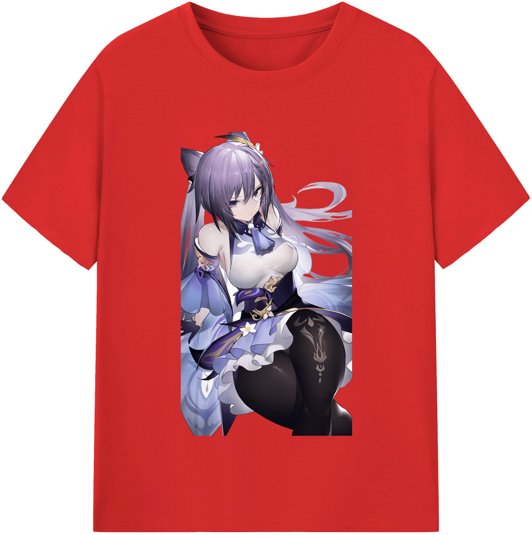 げんし神 刻晴 こくせい genshin Kokusei 綿100％半袖Tシャツ（フロントプリント）