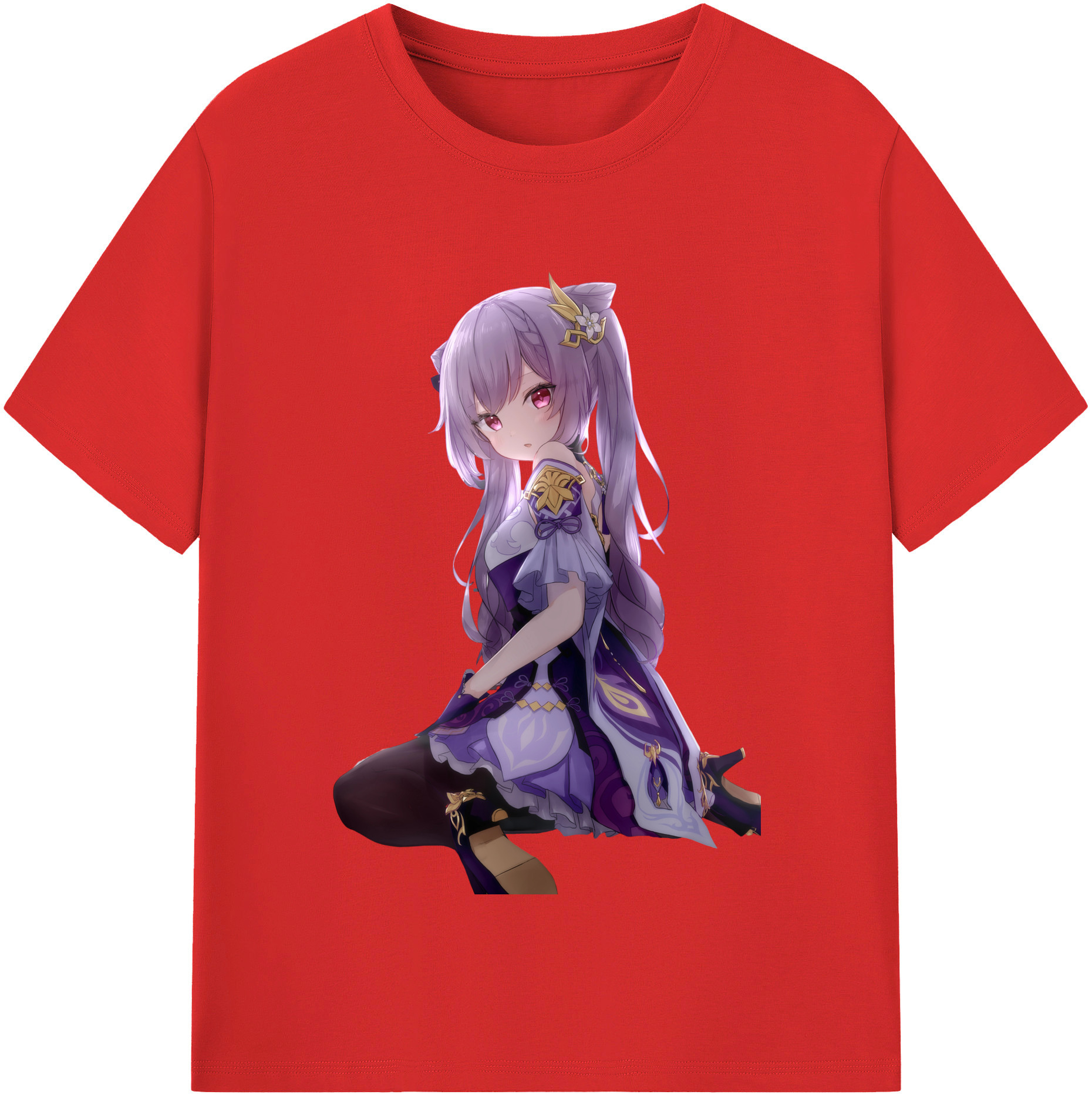 げんし神 刻晴 こくせい genshin Kokusei 綿100％半袖Tシャツ（フロントプリント）