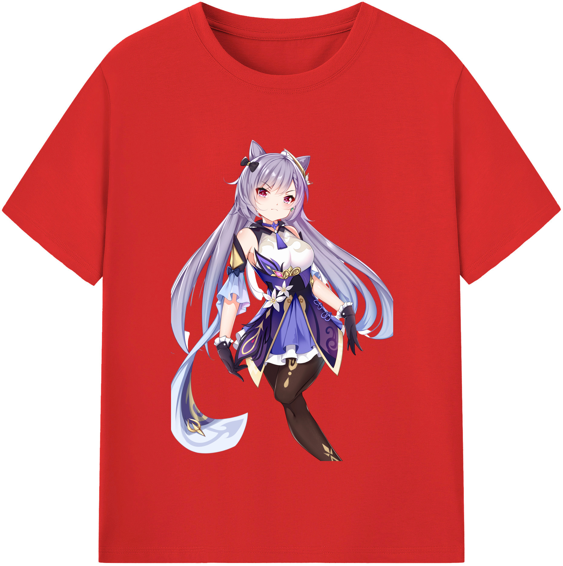 げんし神 刻晴 こくせい genshin Kokusei 綿100％半袖Tシャツ（フロントプリント）