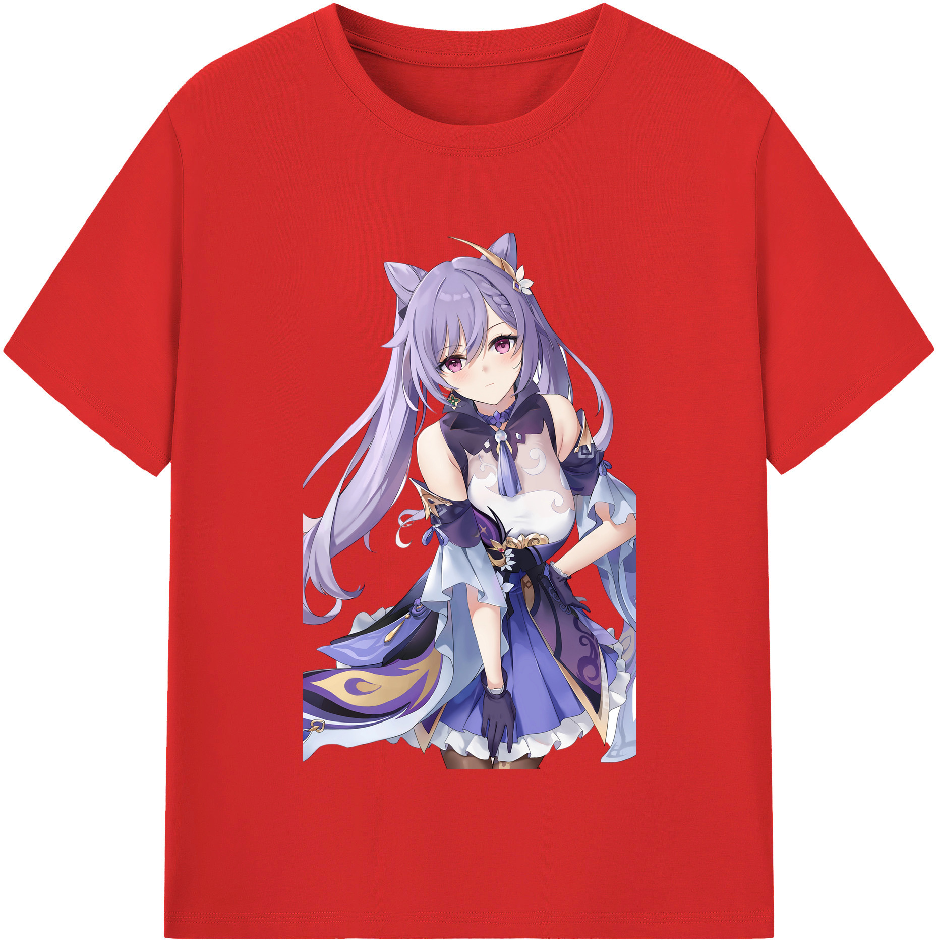 げんし神 刻晴 こくせい genshin Kokusei 綿100％半袖Tシャツ（フロントプリント）
