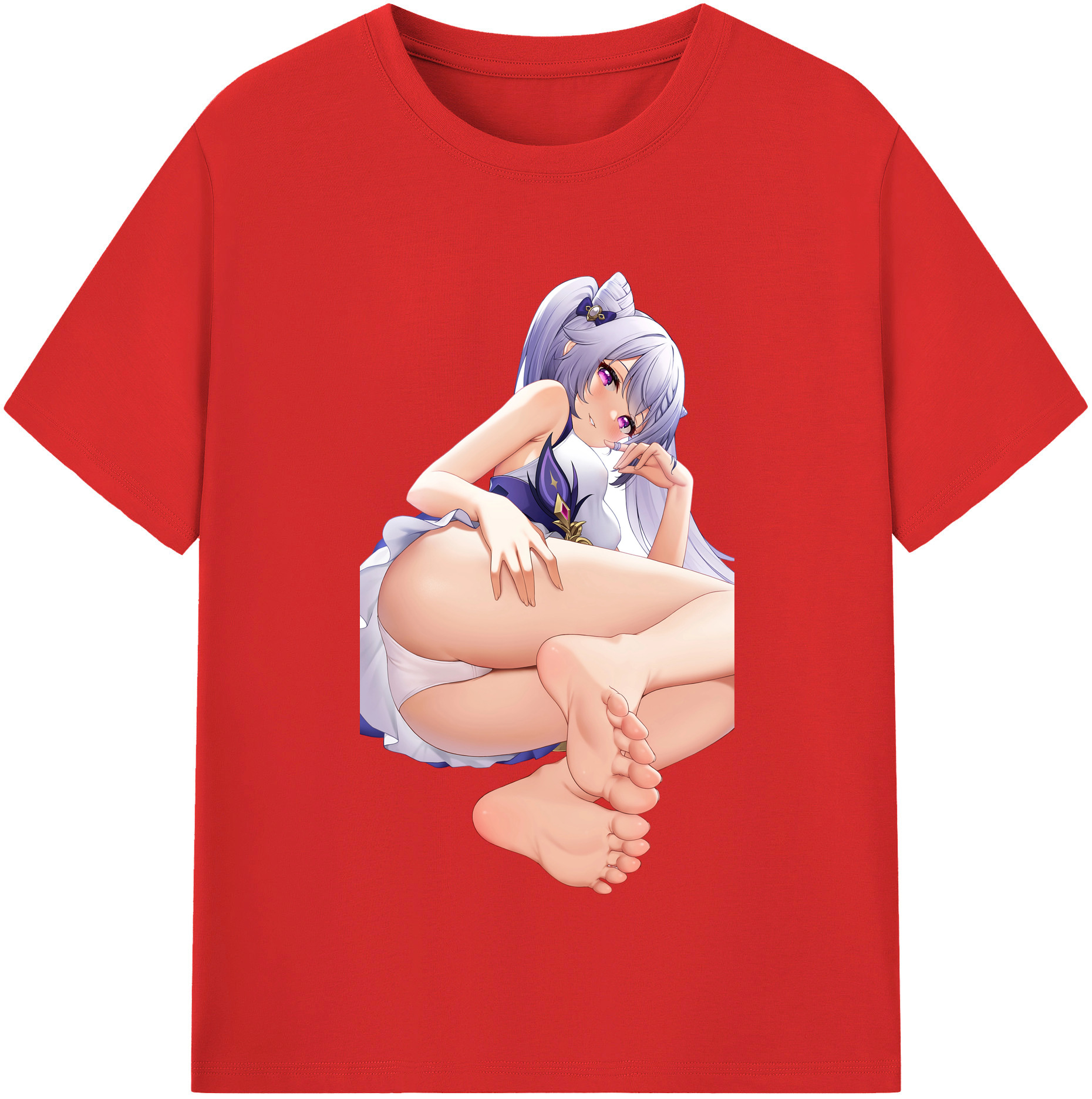 げんし神 刻晴 こくせい genshin Kokusei 綿100％半袖Tシャツ（フロントプリント）
