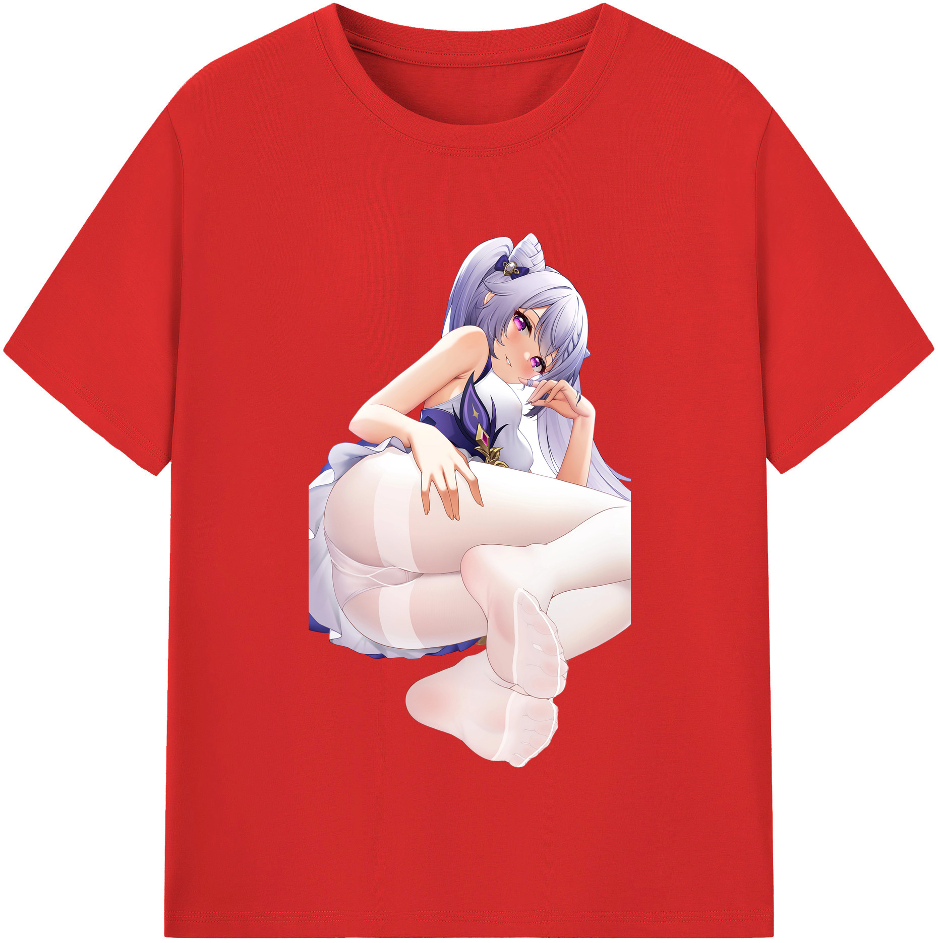 げんし神 刻晴 こくせい genshin Kokusei 綿100％半袖Tシャツ（フロントプリント）