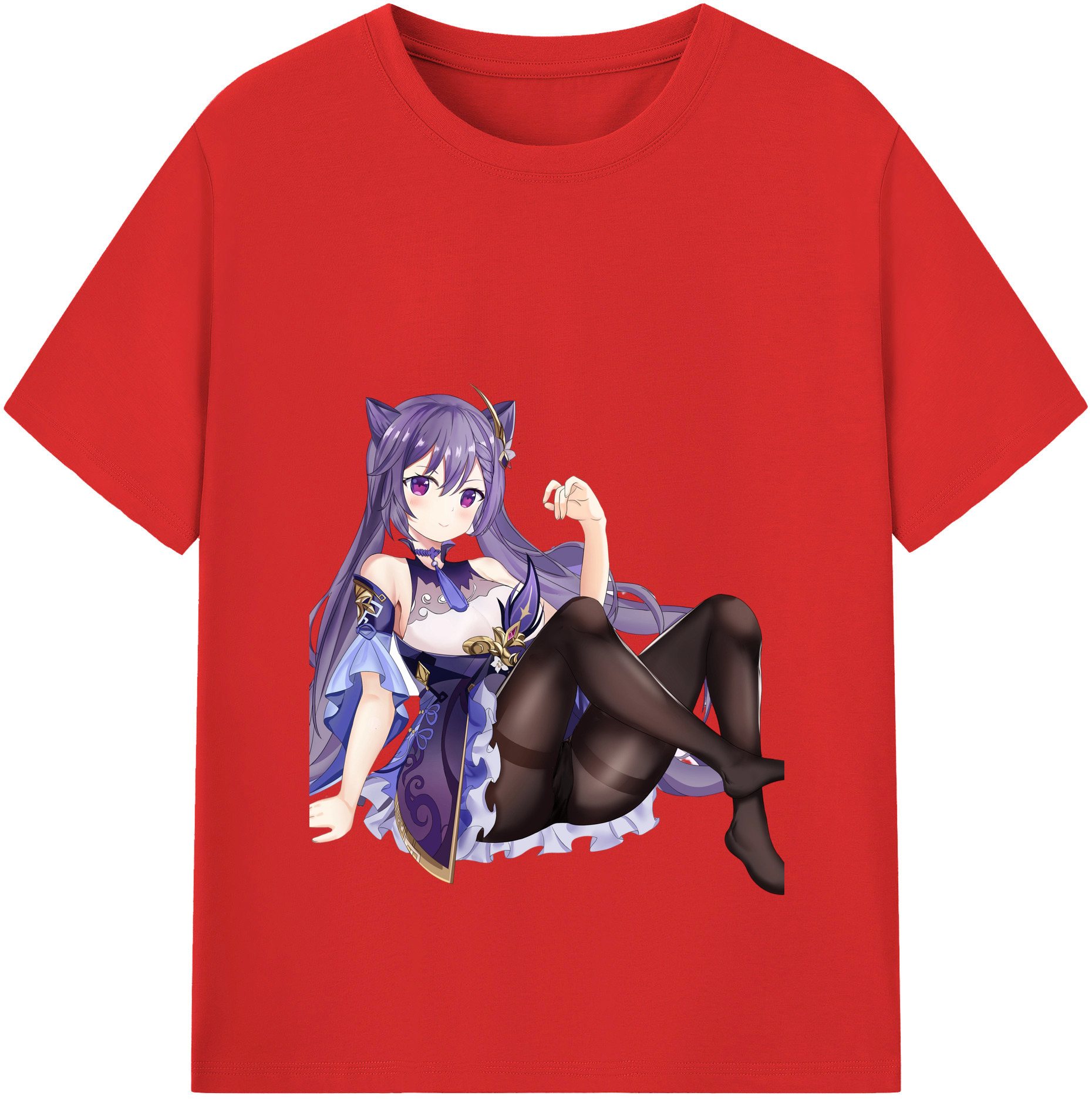 げんし神 刻晴 こくせい genshin Kokusei 綿100％半袖Tシャツ（フロントプリント）