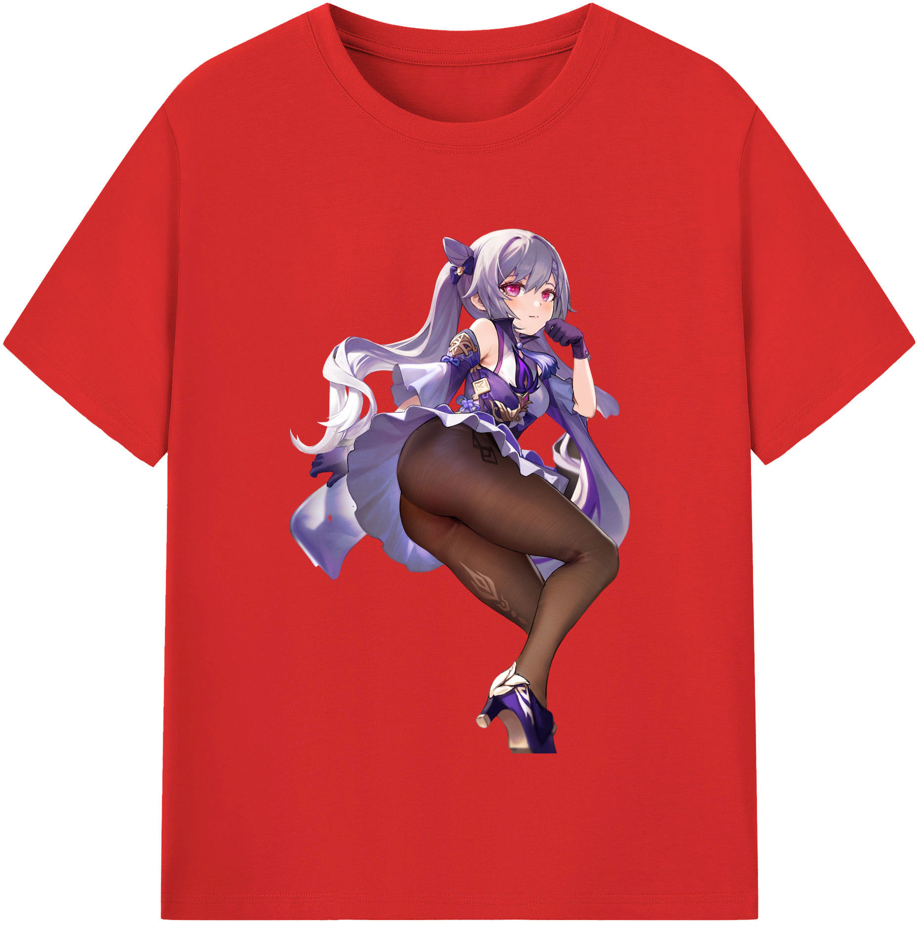 げんし神 刻晴 こくせい genshin Kokusei 綿100％半袖Tシャツ（フロントプリント）