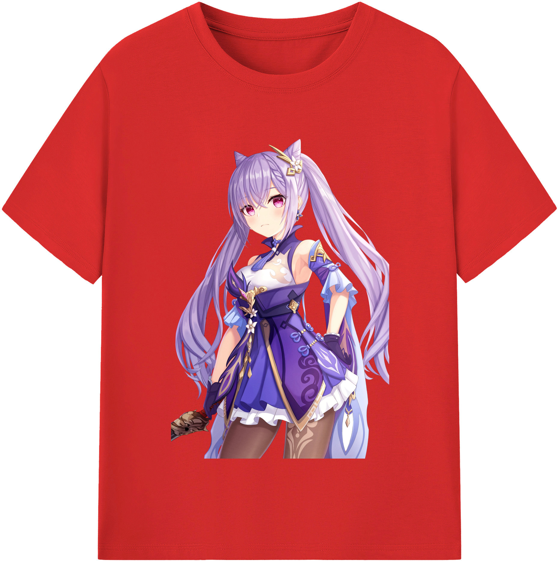 げんし神 刻晴 こくせい genshin Kokusei 綿100％半袖Tシャツ（フロントプリント）