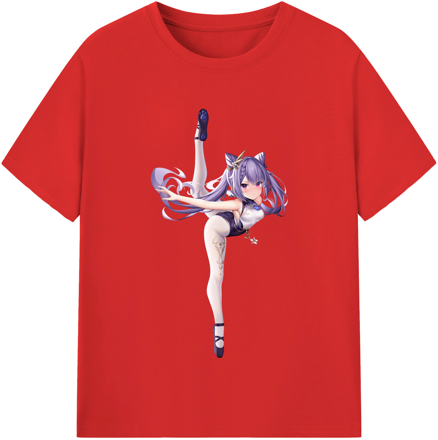 げんし神 刻晴 こくせい genshin Kokusei 綿100％半袖Tシャツ（フロントプリント）