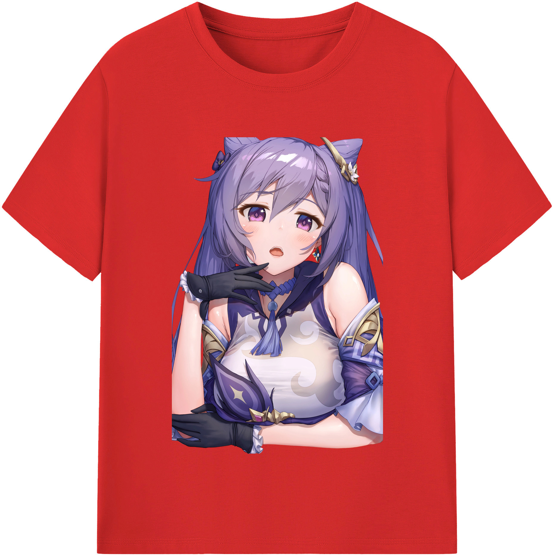 げんし神 刻晴 こくせい genshin Kokusei 綿100％半袖Tシャツ（フロントプリント）
