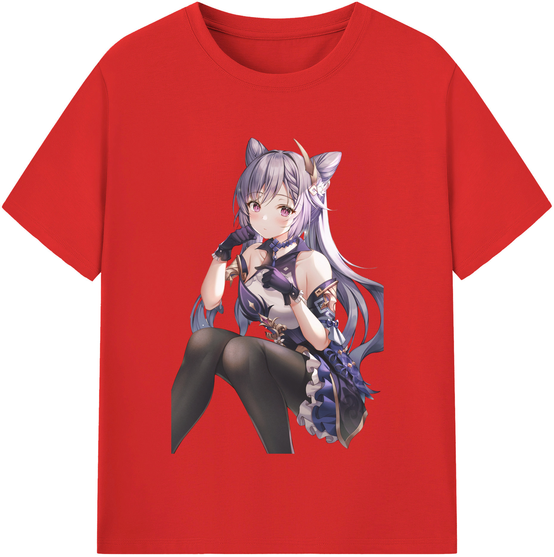 げんし神 刻晴 こくせい genshin Kokusei 綿100％半袖Tシャツ（フロントプリント）