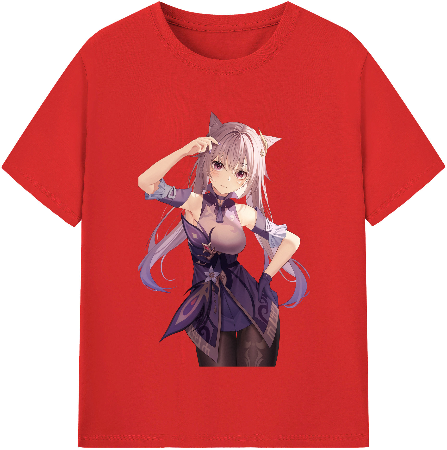 げんし神 刻晴 こくせい genshin Kokusei 綿100％半袖Tシャツ（フロントプリント）
