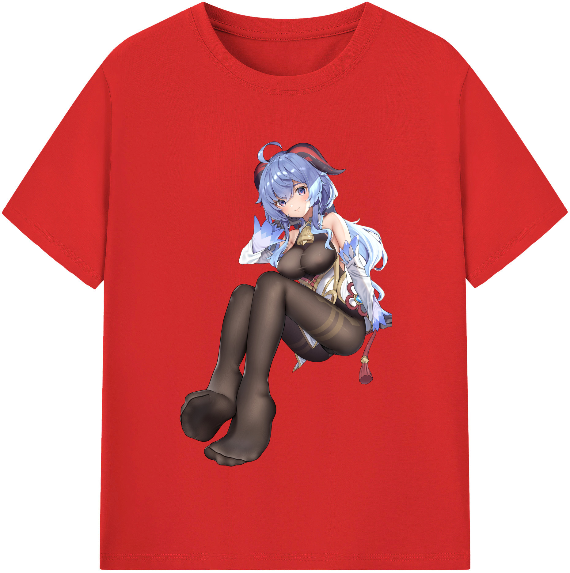 げんし神 甘雨 かんう genshin Ganyu 綿100％半袖Tシャツ（フロントプリント）