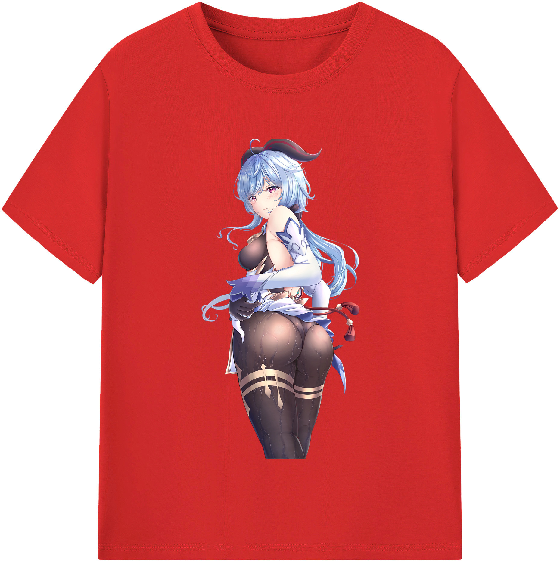げんし神 甘雨 かんう genshin Ganyu 綿100％半袖Tシャツ（フロントプリント）