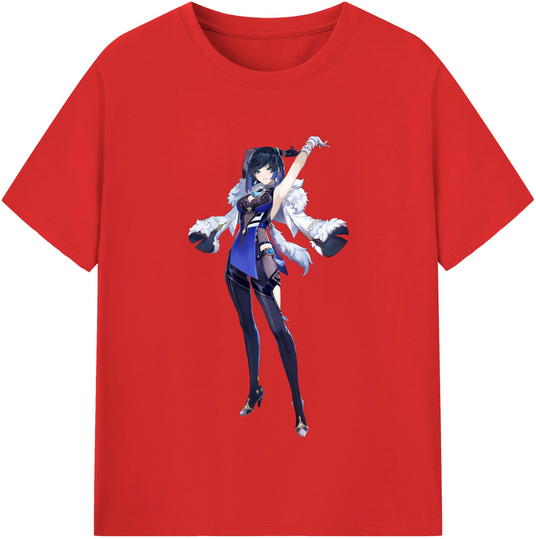 げんし神 夜兰 やらん genshin Yaran 綿100％半袖Tシャツ（フロントプリント）