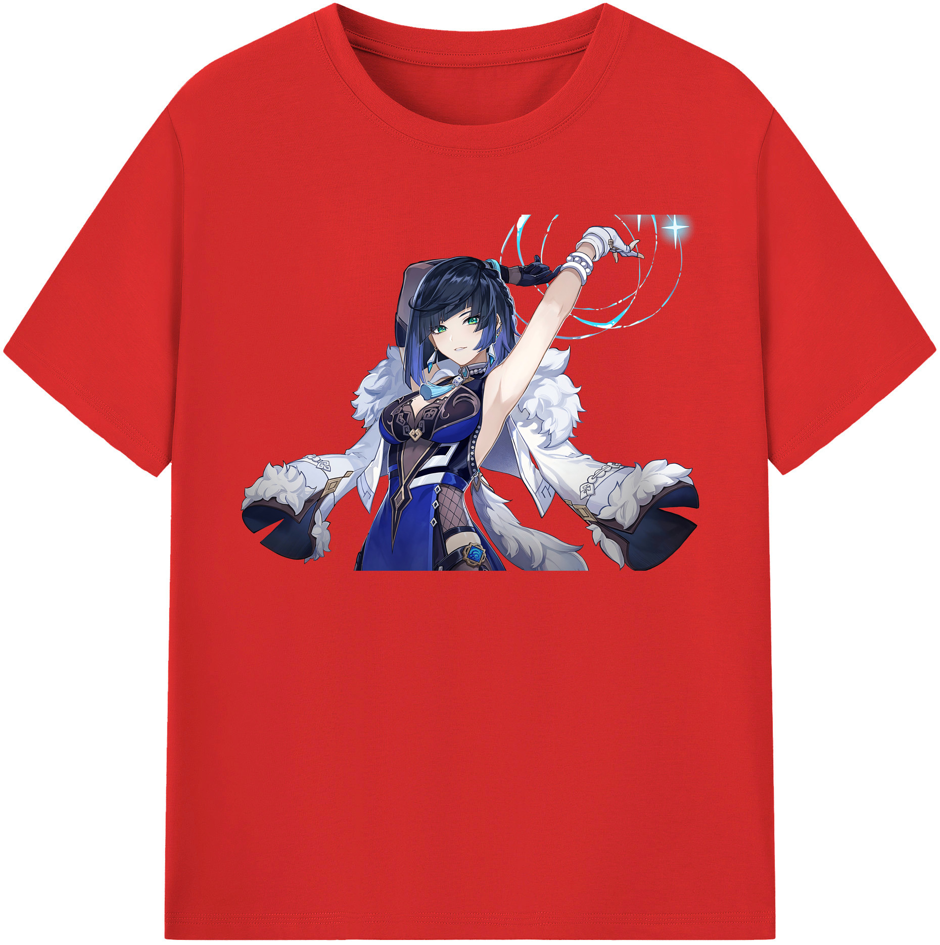 げんし神 夜兰 やらん genshin Yaran 綿100％半袖Tシャツ（フロントプリント）