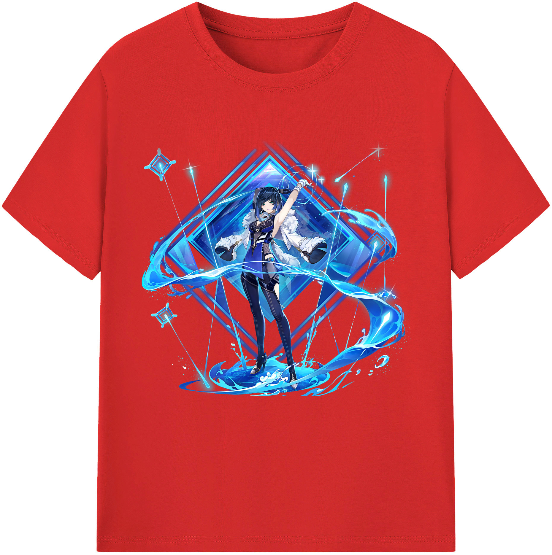 げんし神 夜兰 やらん genshin Yaran 綿100％半袖Tシャツ（フロントプリント）