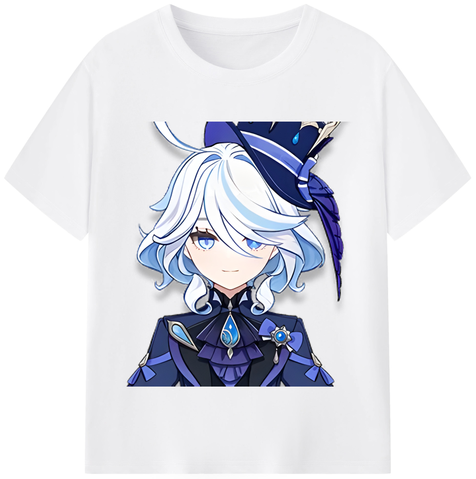 げんし神 フリーナ genshin Furina 綿100％半袖Tシャツ（フロントプリント）