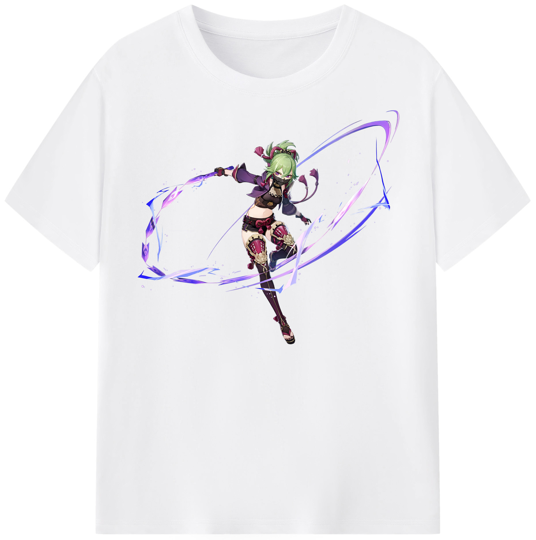 げんし神  久岐忍 くき しのぶ genshin Kuki Shinobu 綿100％半袖Tシャツ（フロントプリント）