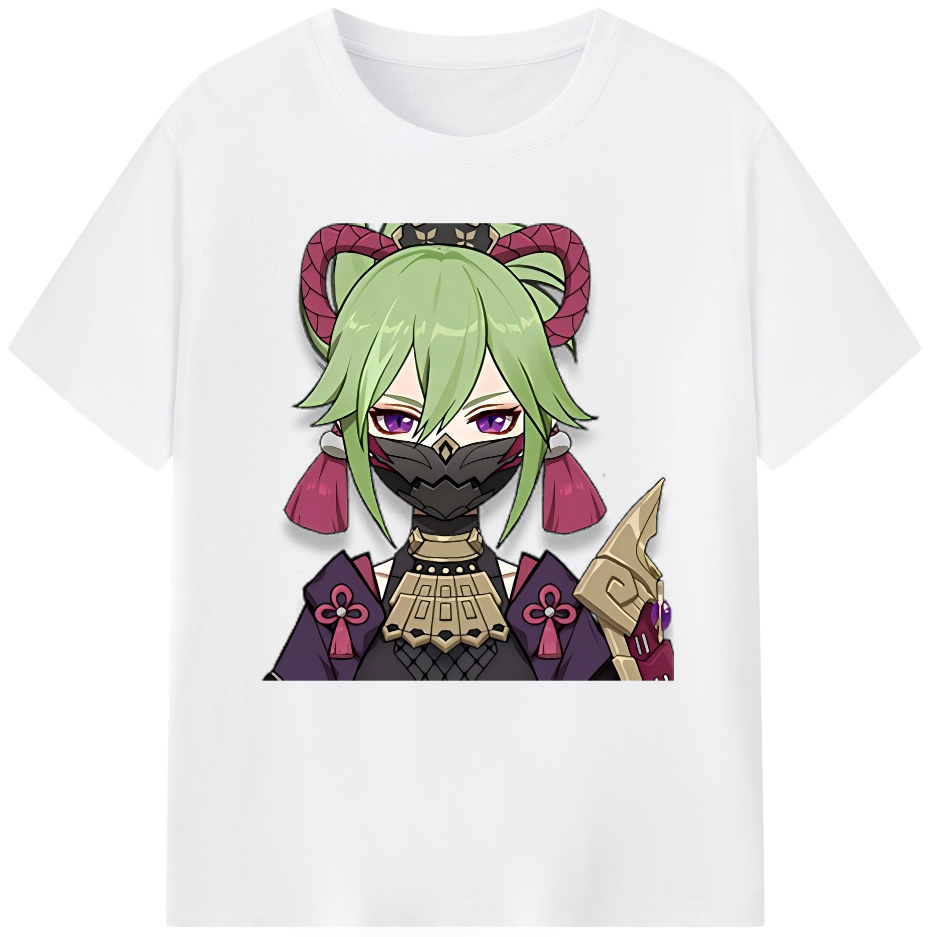 げんし神  久岐忍 くき しのぶ genshin Kuki Shinobu 綿100％半袖Tシャツ（フロントプリント）
