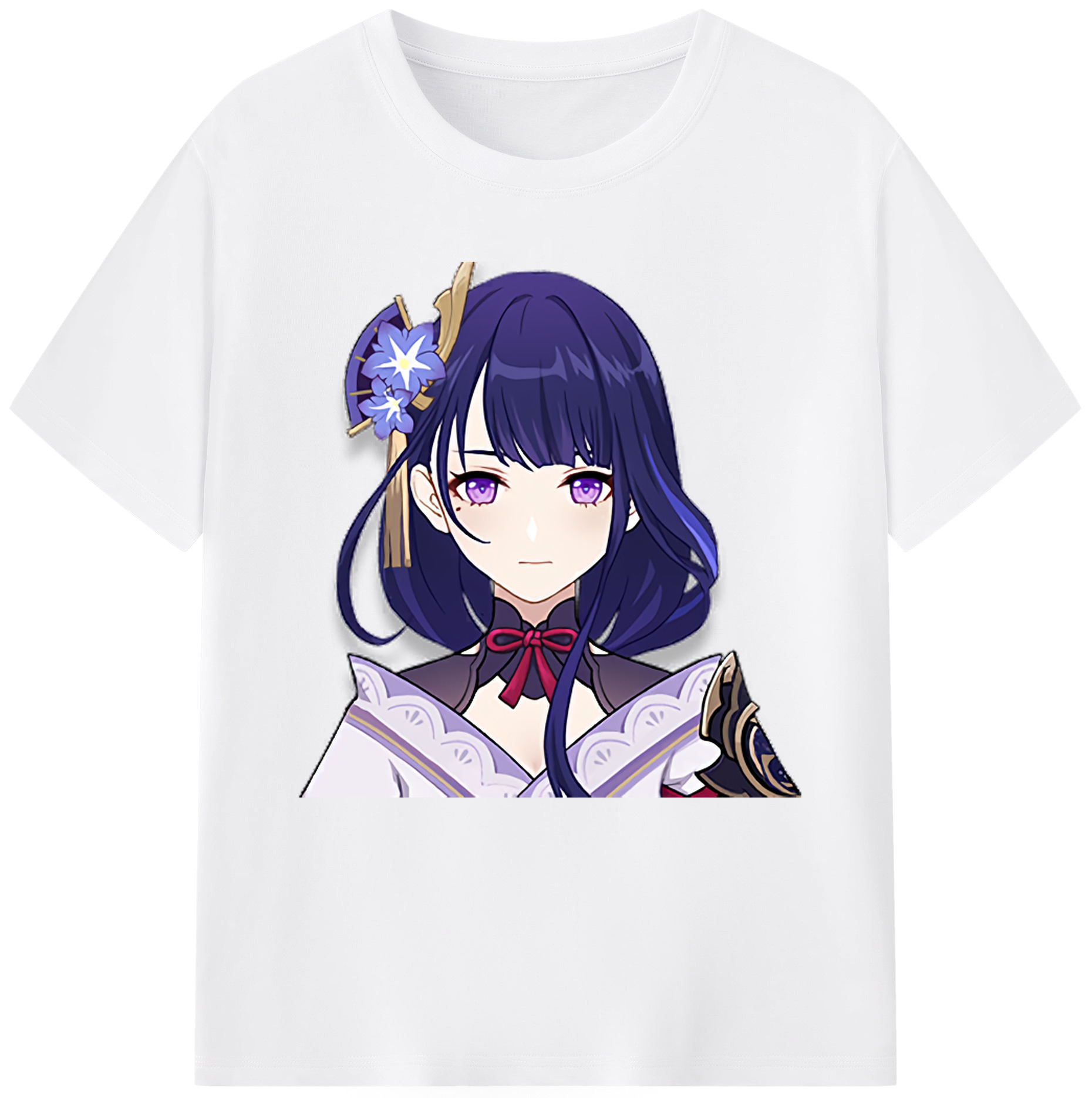 げんし神 雷電将軍 らいでんしょうぐん genshin Raiden Shogun 綿100％半袖Tシャツ（フロントプリント）