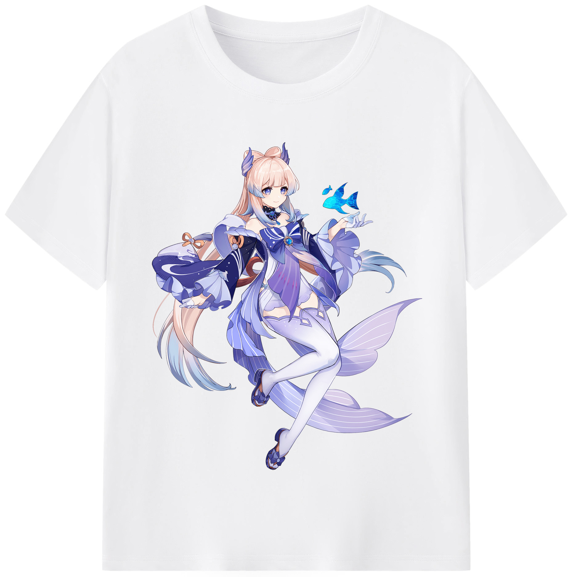 げんし神 珊瑚宮心海 サンゴノミヤ・ココミ genshin Sangonomiya Kokomi 綿100％半袖Tシャツ（フロントプリント）