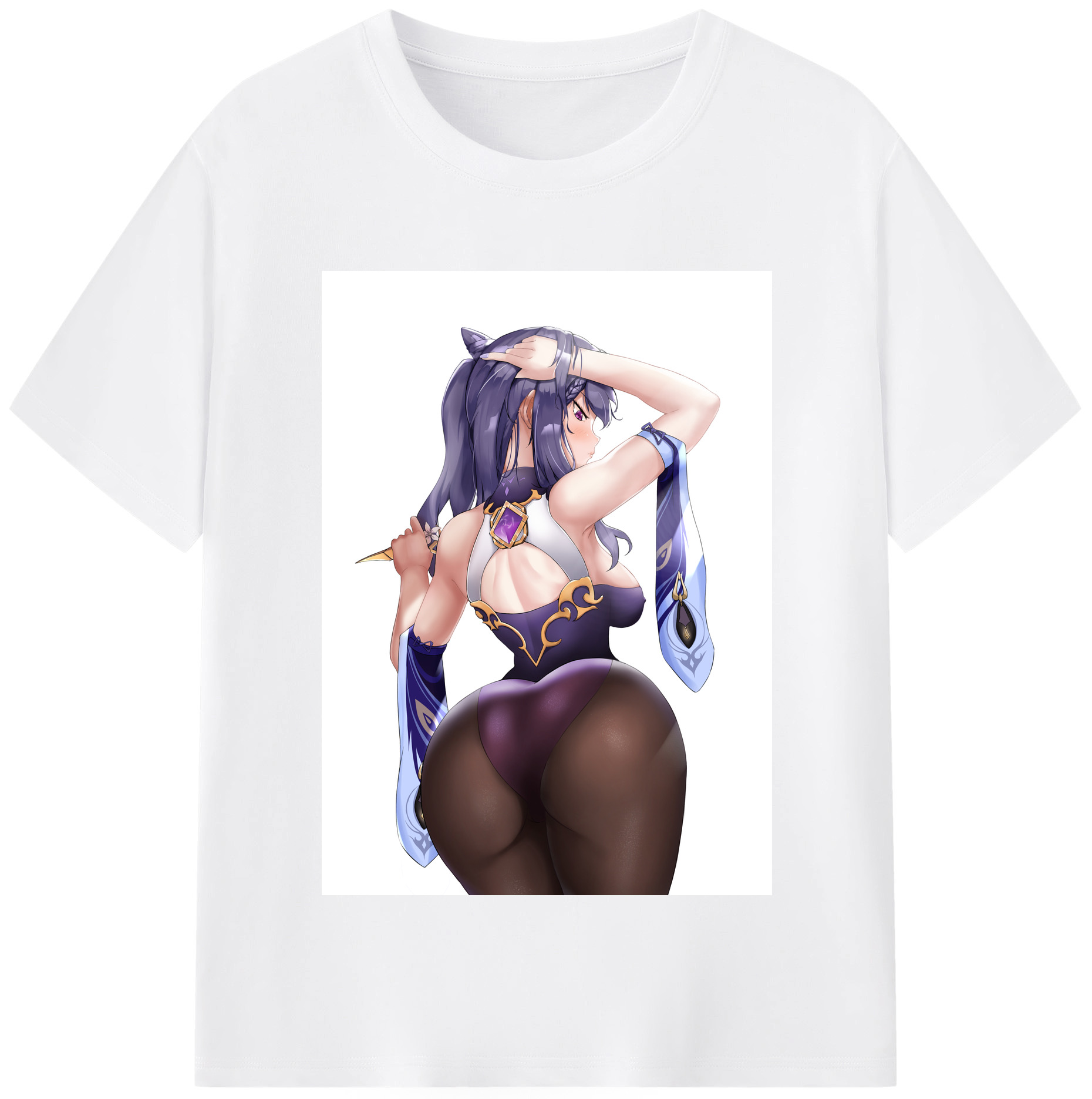げんし神 刻晴 こくせい genshin Kokusei 綿100％半袖Tシャツ（フロントプリント）