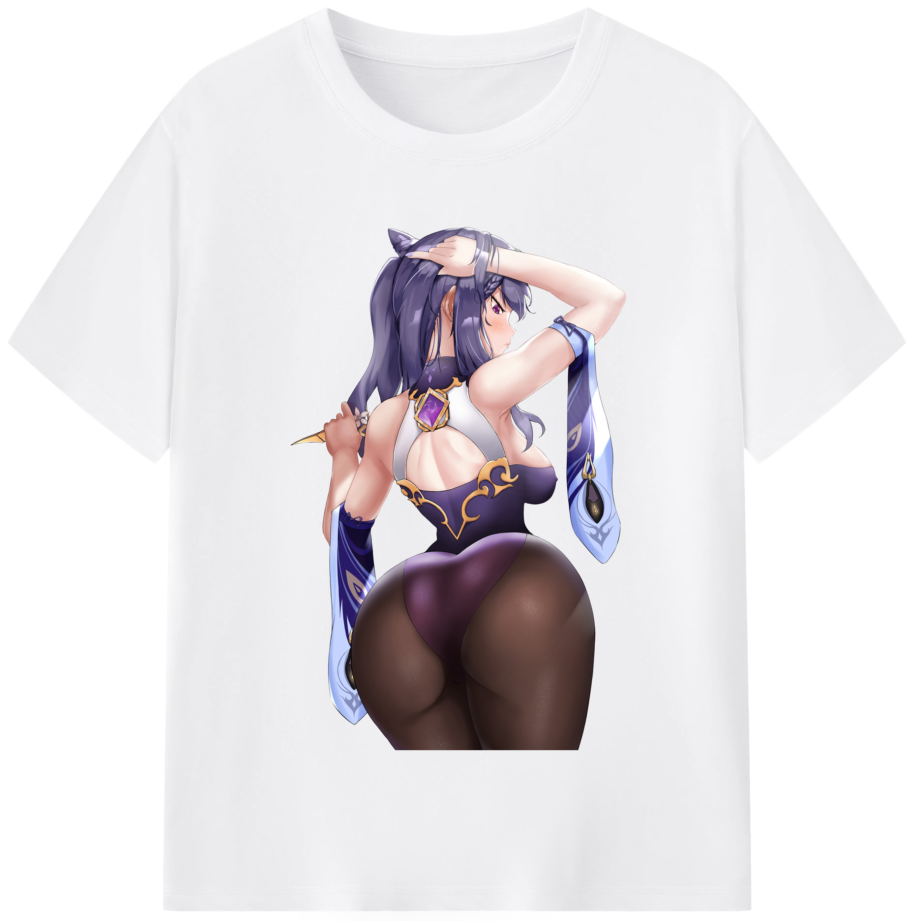 げんし神 刻晴 こくせい genshin Kokusei 綿100％半袖Tシャツ（フロントプリント）