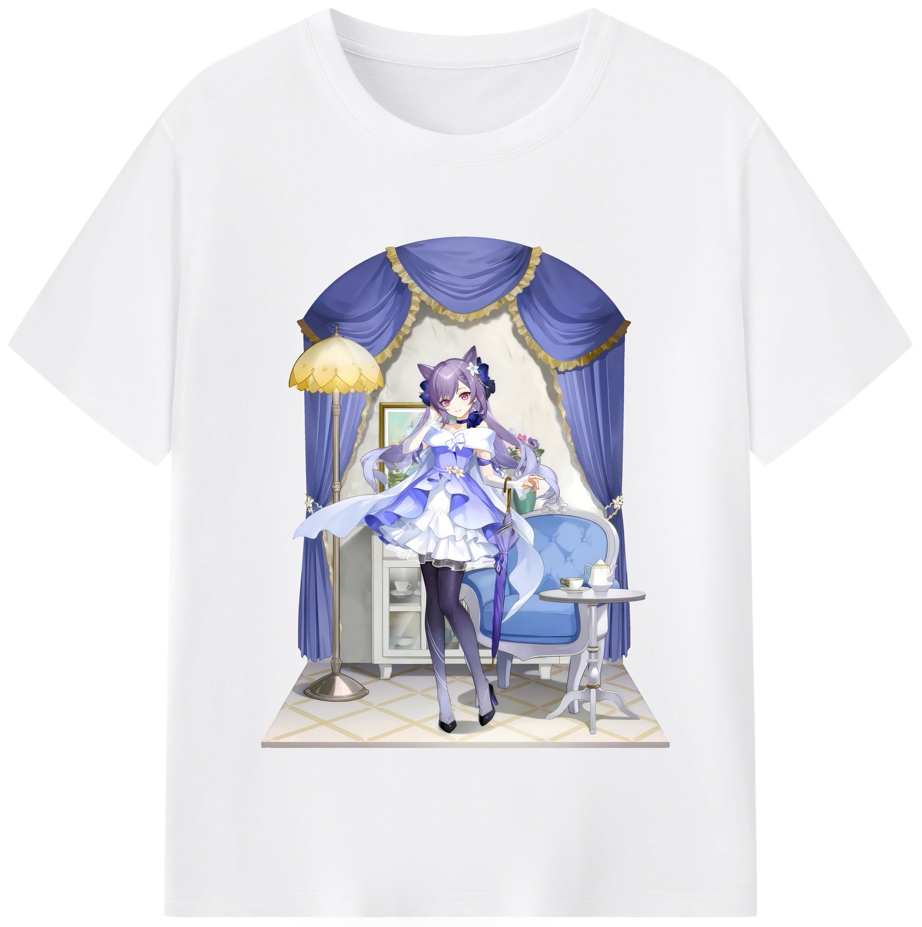 げんし神 刻晴 こくせい genshin Kokusei 綿100％半袖Tシャツ（フロントプリント）