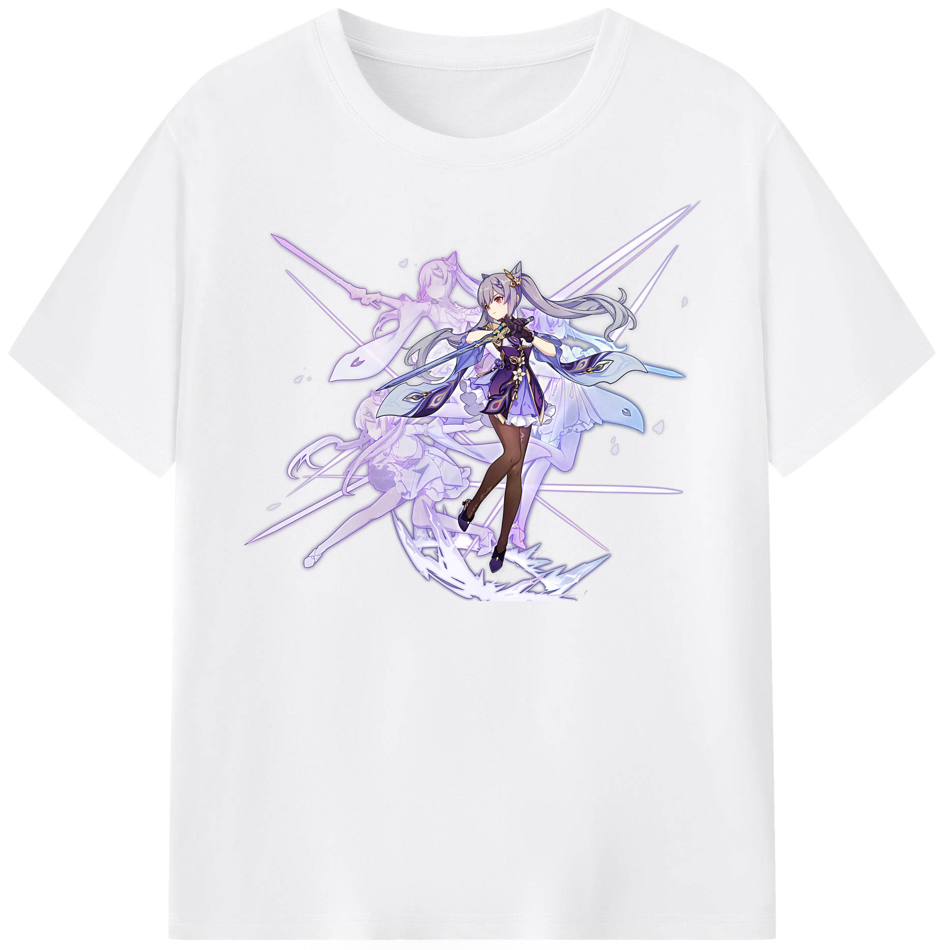 げんし神 刻晴 こくせい genshin Kokusei 綿100％半袖Tシャツ（フロントプリント）