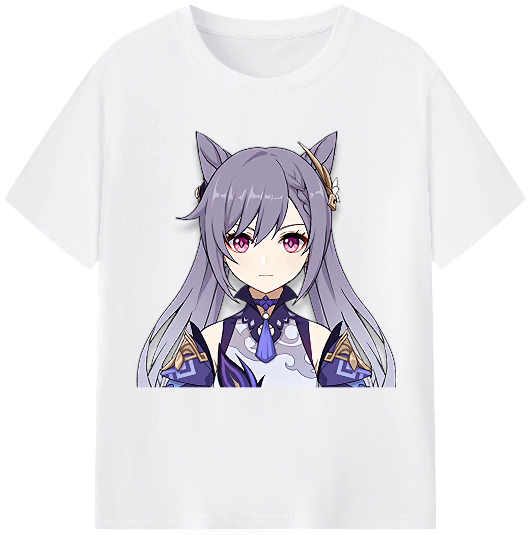 げんし神 刻晴 こくせい genshin Kokusei 綿100％半袖Tシャツ（フロントプリント）
