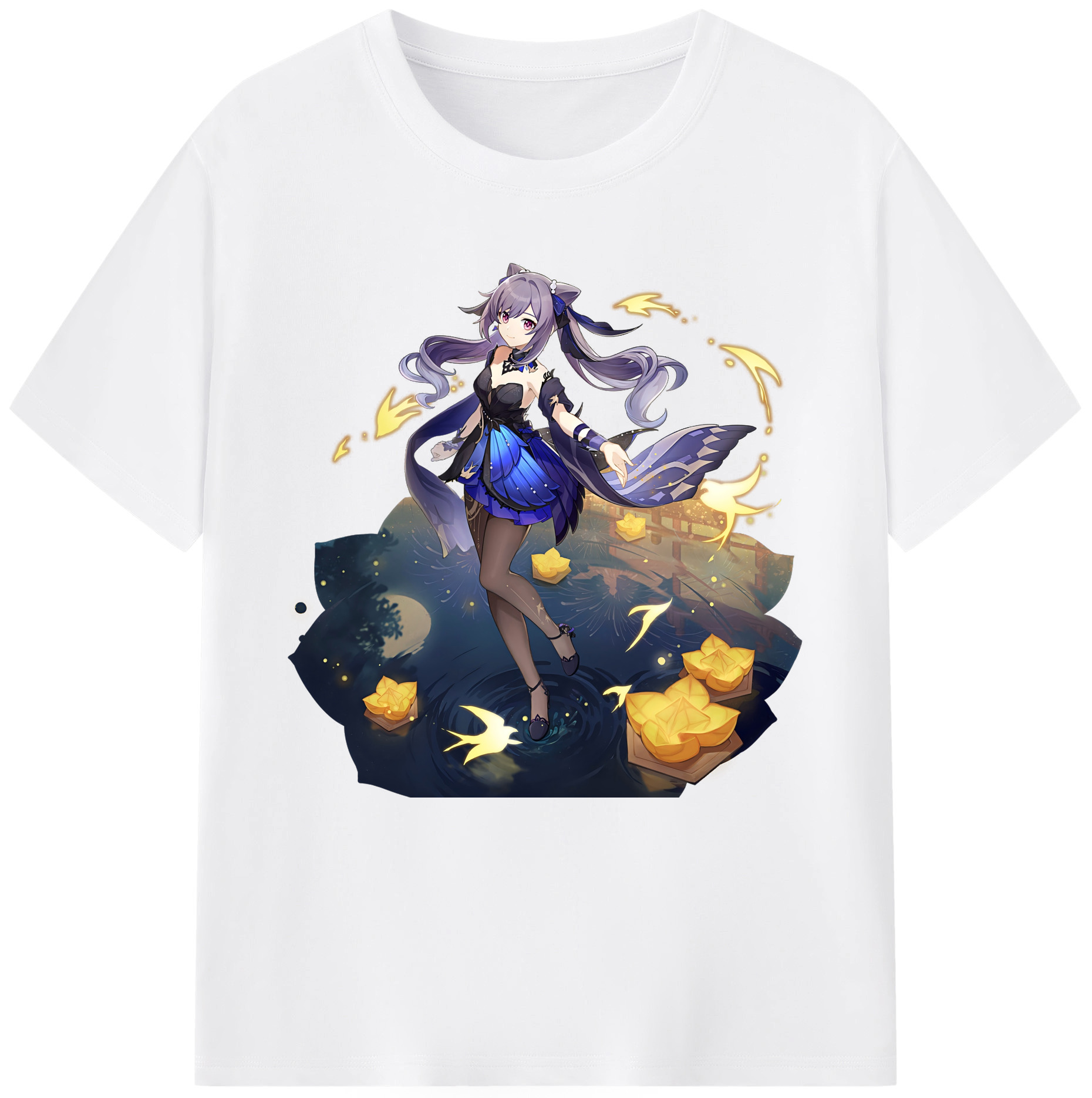 げんし神 刻晴 こくせい genshin Kokusei 綿100％半袖Tシャツ（フロントプリント）