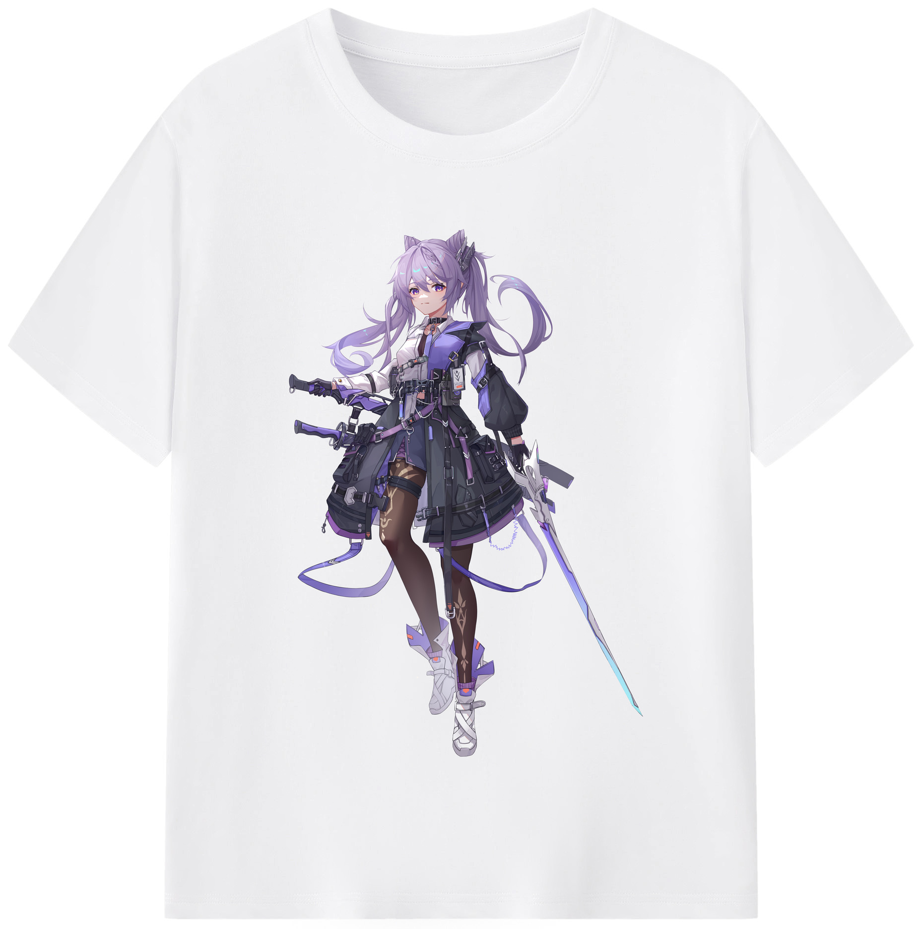 げんし神 刻晴 こくせい genshin Kokusei 綿100％半袖Tシャツ（フロントプリント）