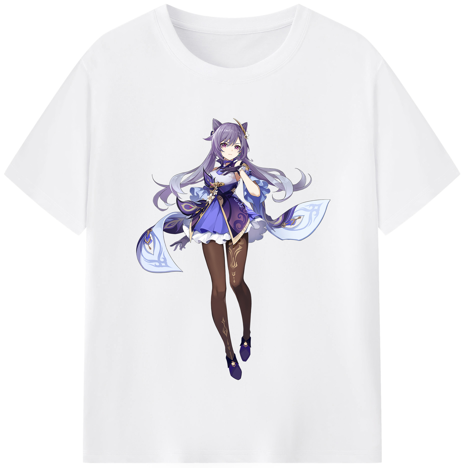 げんし神 刻晴 こくせい genshin Kokusei 綿100％半袖Tシャツ（フロントプリント）