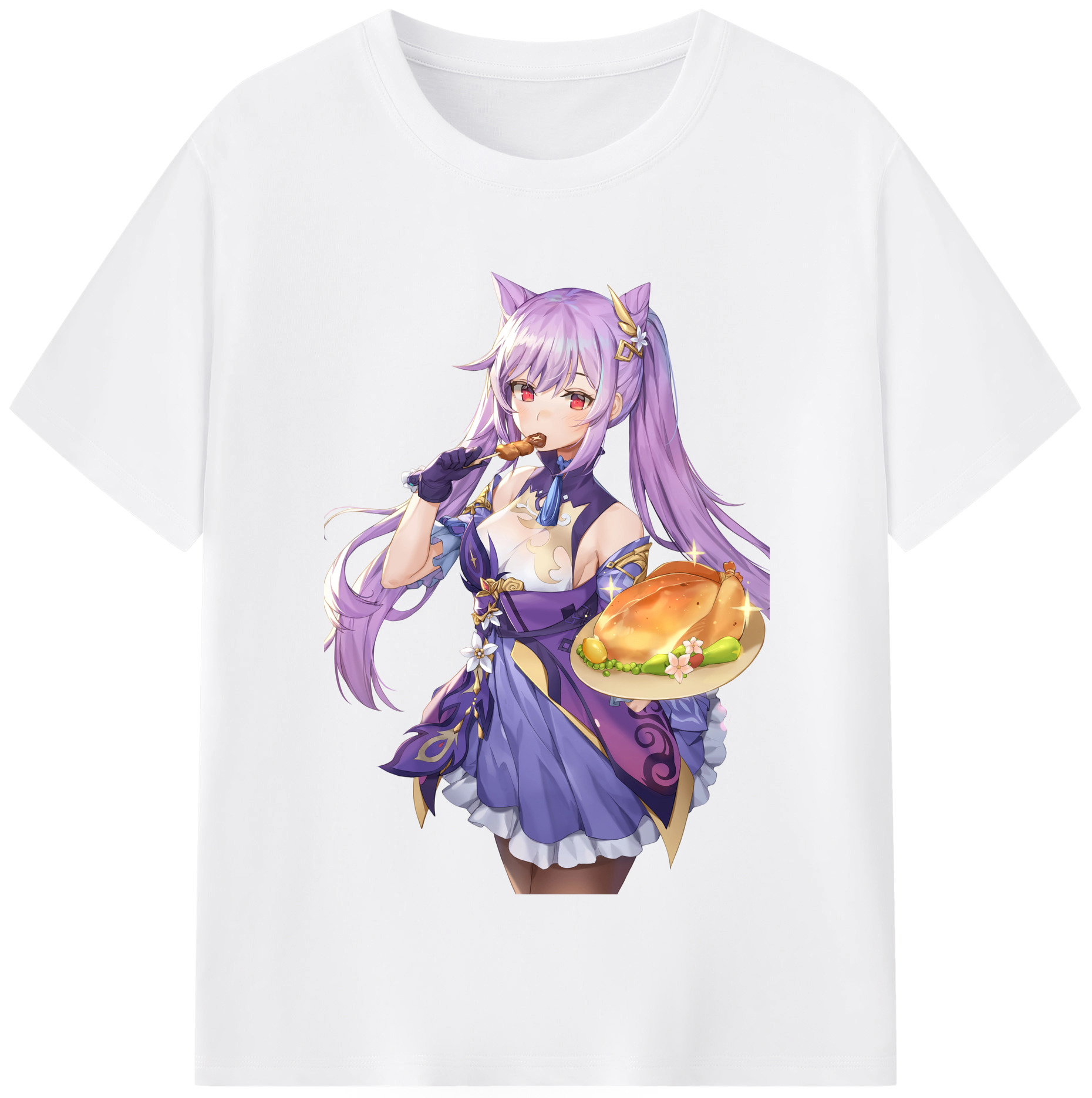 げんし神 刻晴 こくせい genshin Kokusei 綿100％半袖Tシャツ（フロントプリント）