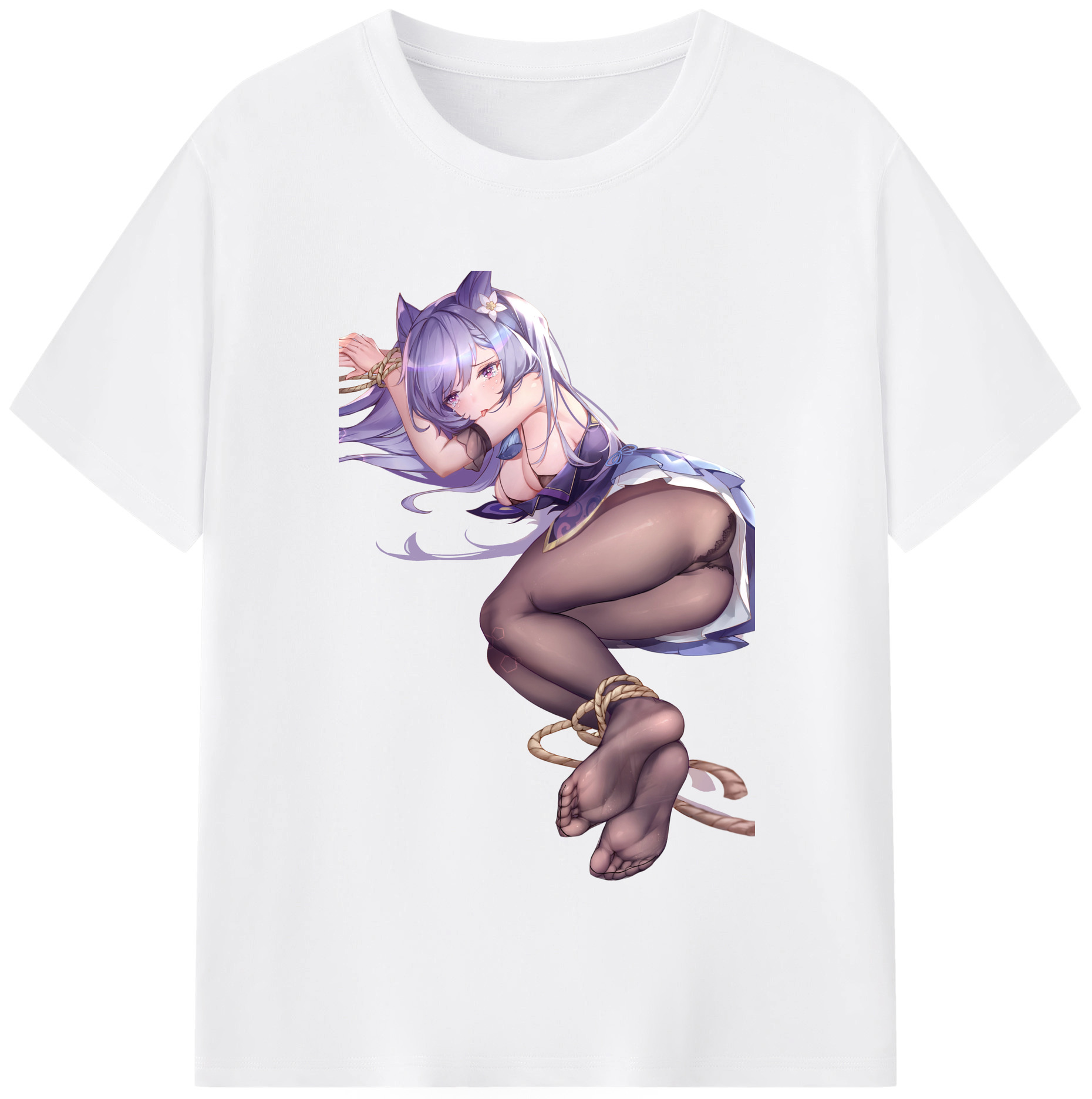 げんし神 刻晴 こくせい genshin Kokusei 綿100％半袖Tシャツ（フロントプリント）
