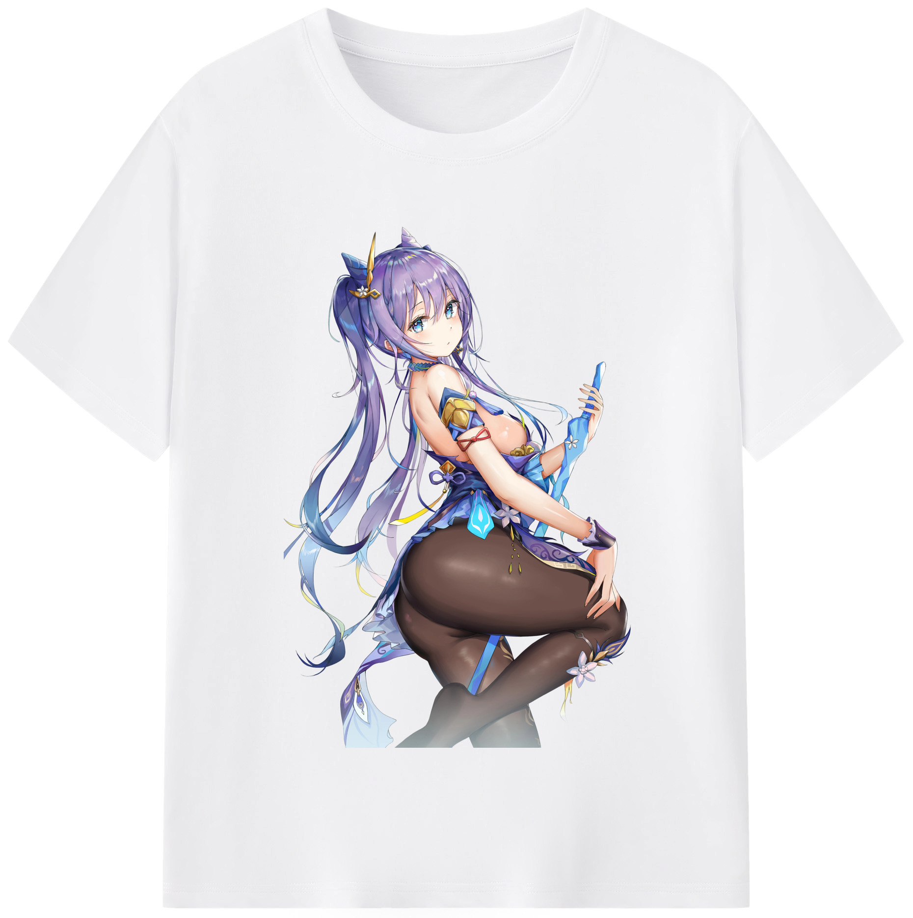 げんし神 刻晴 こくせい genshin Kokusei 綿100％半袖Tシャツ（フロントプリント）
