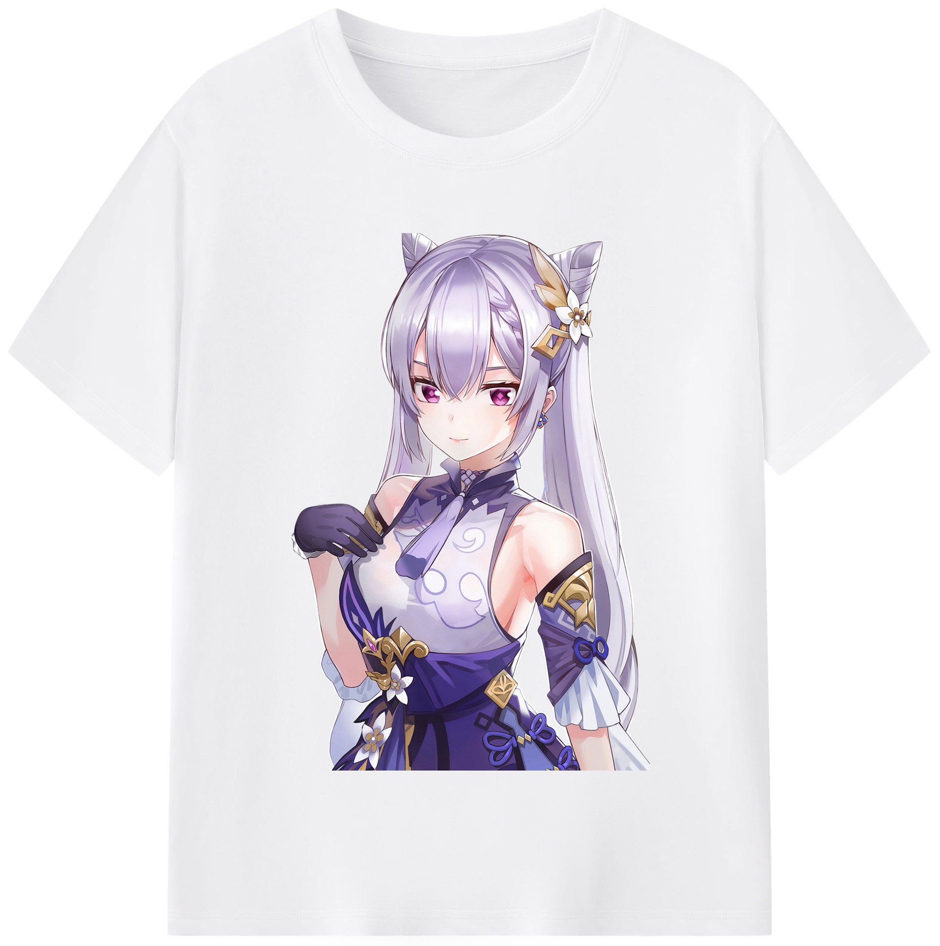 げんし神 刻晴 こくせい genshin Kokusei 綿100％半袖Tシャツ（フロントプリント）
