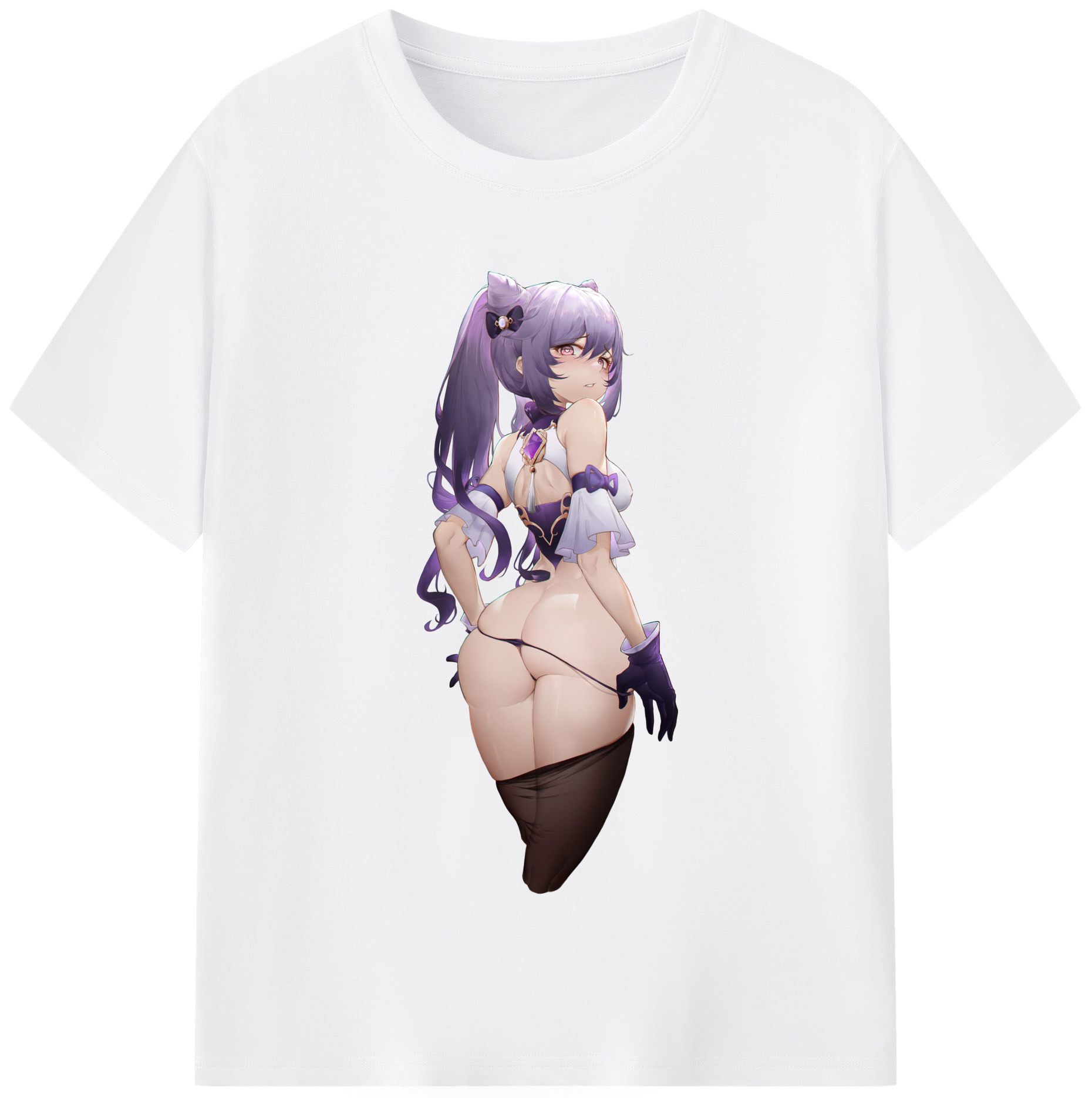 げんし神 刻晴 こくせい genshin Kokusei 綿100％半袖Tシャツ（フロントプリント）