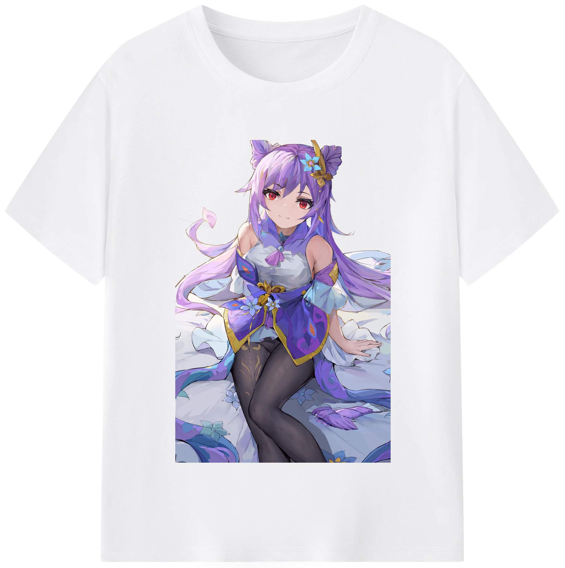 げんし神 刻晴 こくせい genshin Kokusei 綿100％半袖Tシャツ（フロントプリント）