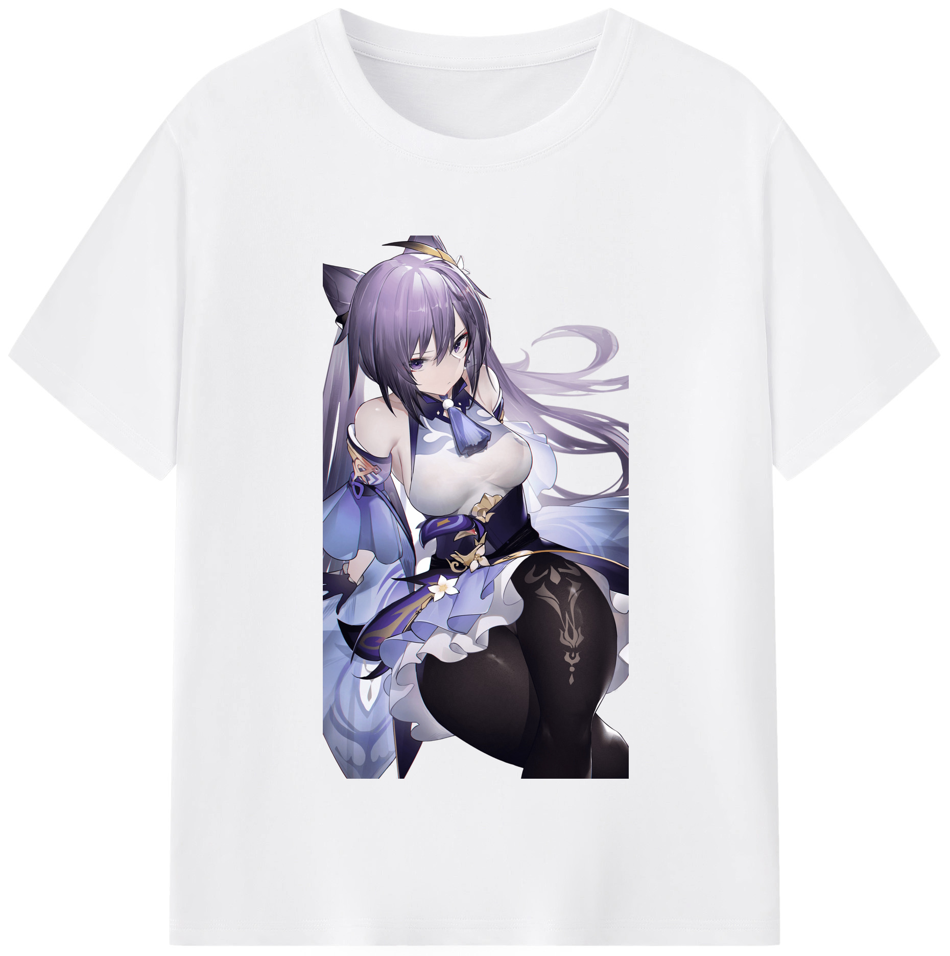 げんし神 刻晴 こくせい genshin Kokusei 綿100％半袖Tシャツ（フロントプリント）