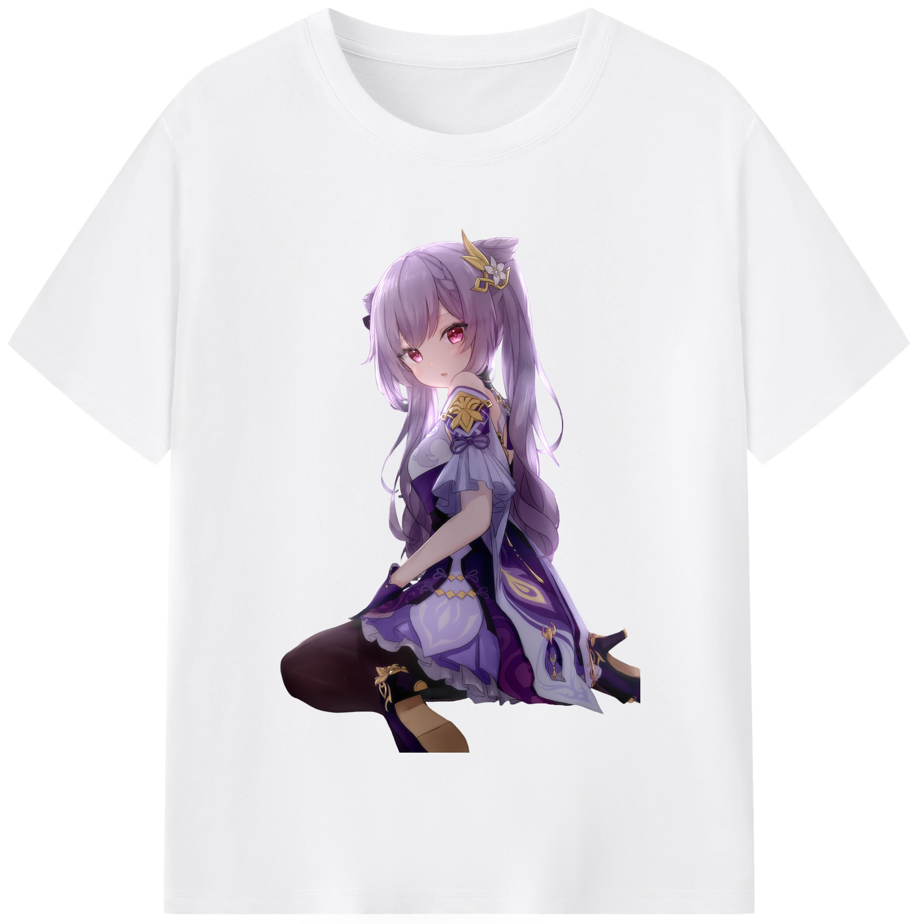 げんし神 刻晴 こくせい genshin Kokusei 綿100％半袖Tシャツ（フロントプリント）