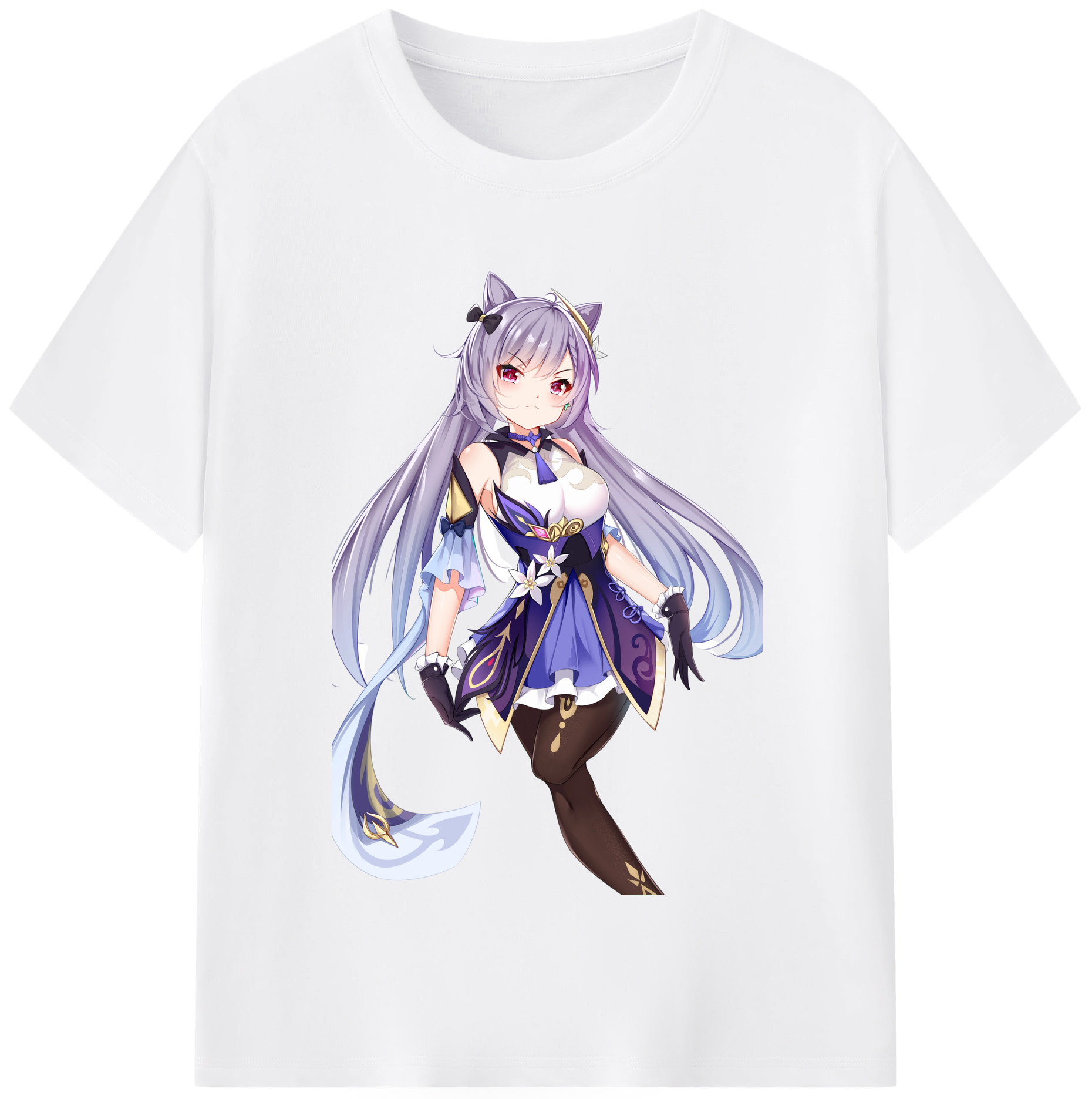 げんし神 刻晴 こくせい genshin Kokusei 綿100％半袖Tシャツ（フロントプリント）