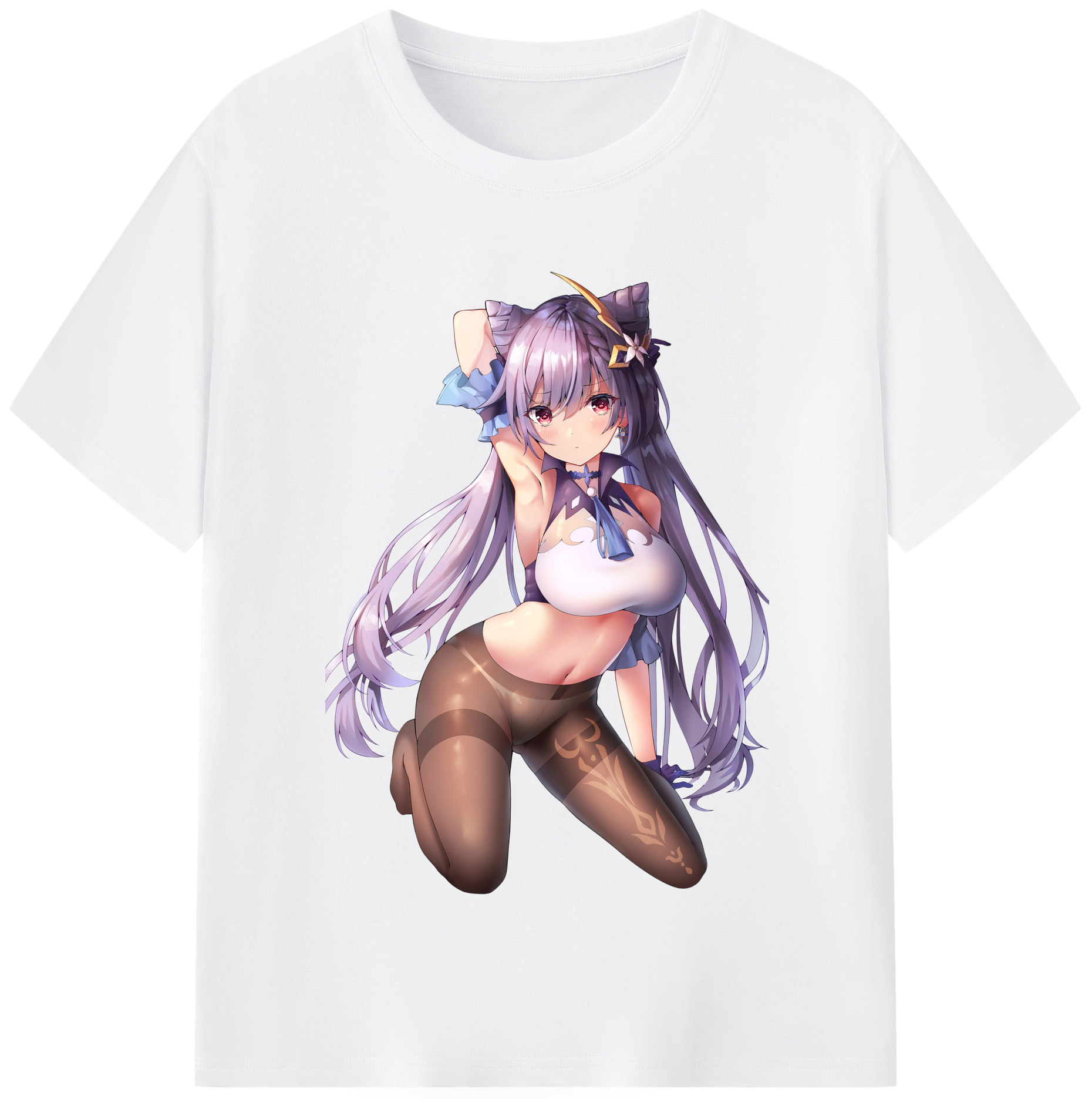 げんし神 刻晴 こくせい genshin Kokusei 綿100％半袖Tシャツ（フロントプリント）
