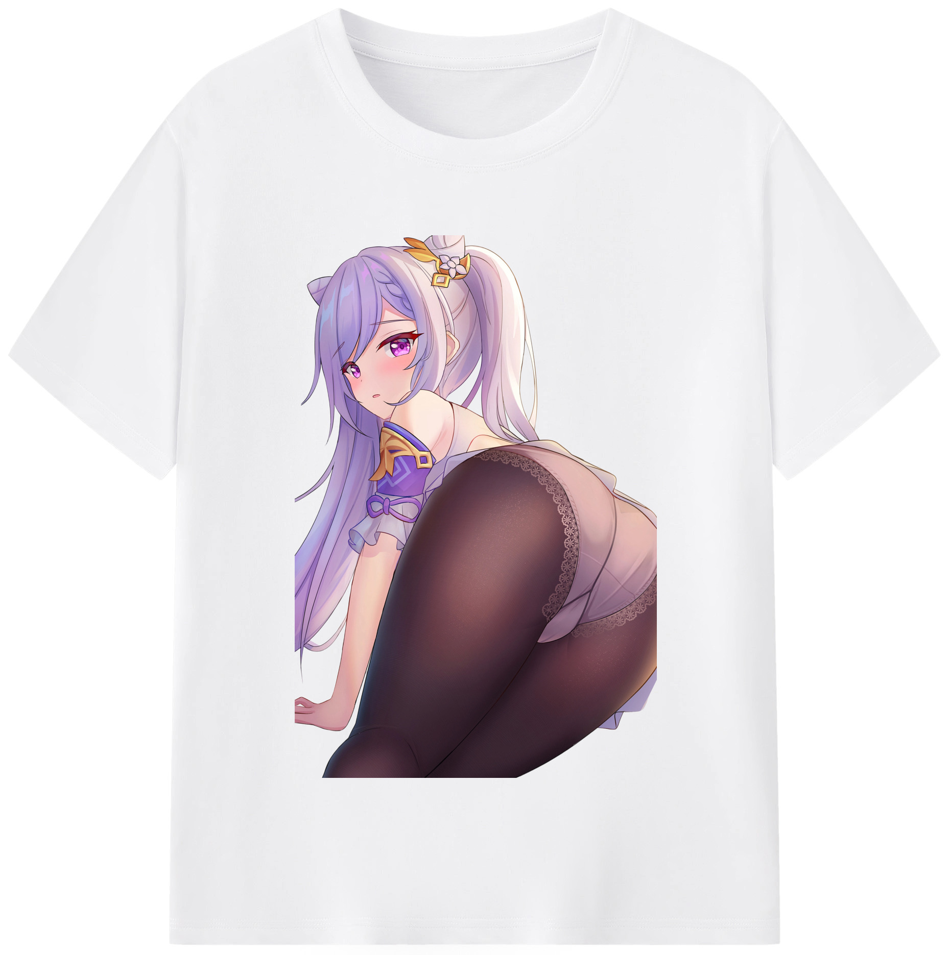 げんし神 刻晴 こくせい genshin Kokusei 綿100％半袖Tシャツ（フロントプリント）
