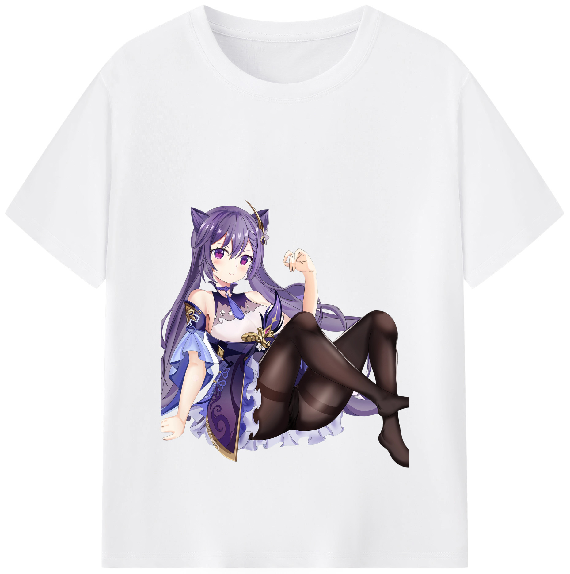 げんし神 刻晴 こくせい genshin Kokusei 綿100％半袖Tシャツ（フロントプリント）