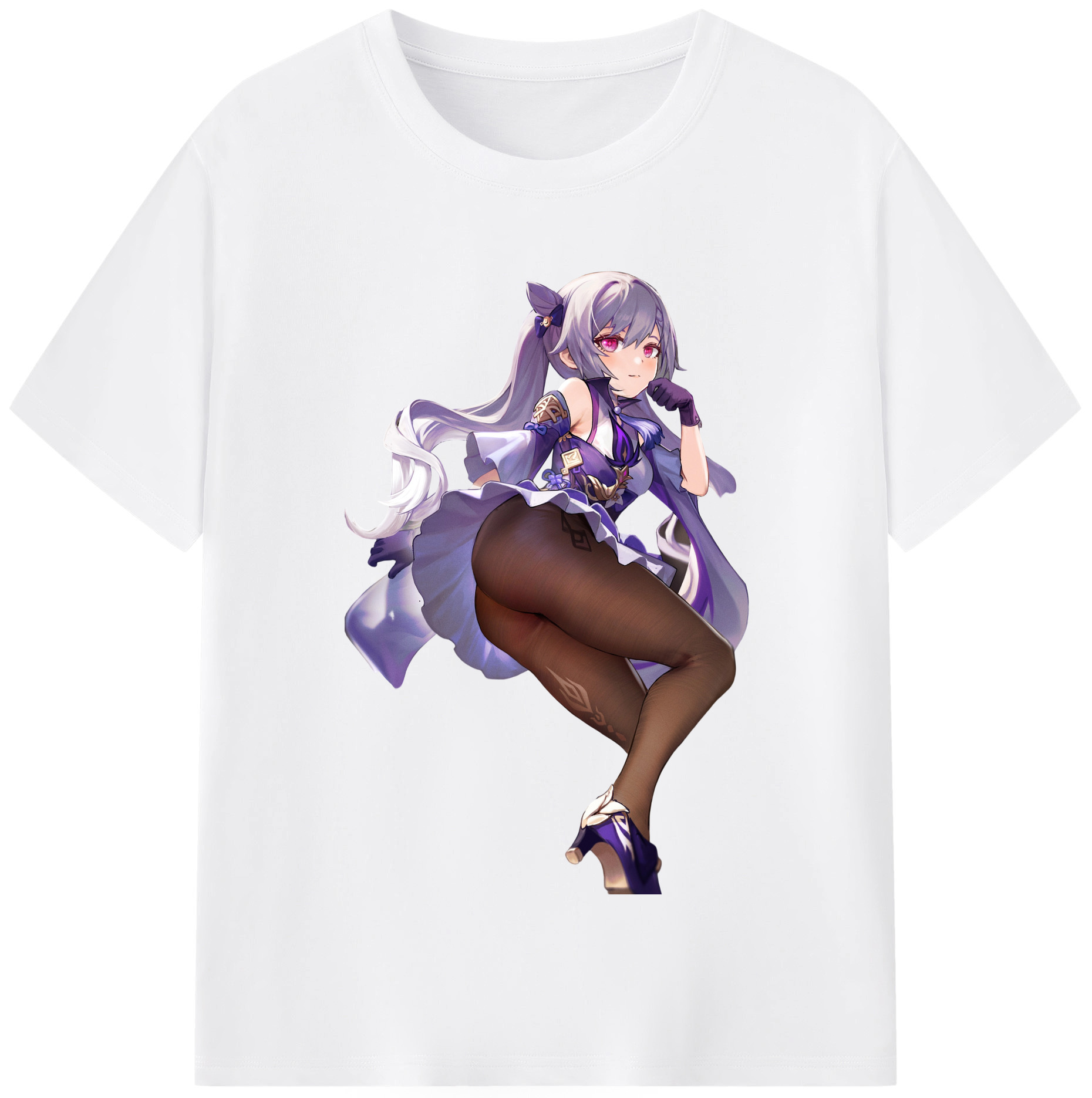 げんし神 刻晴 こくせい genshin Kokusei 綿100％半袖Tシャツ（フロントプリント）
