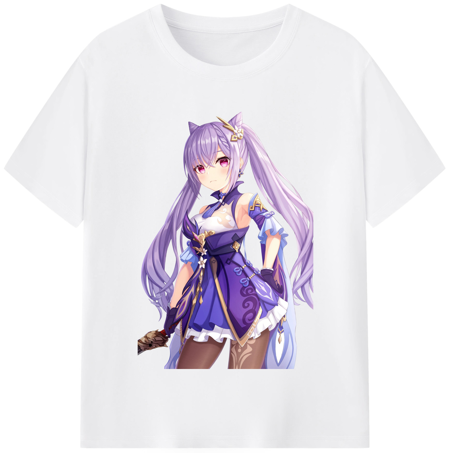 げんし神 刻晴 こくせい genshin Kokusei 綿100％半袖Tシャツ（フロントプリント）