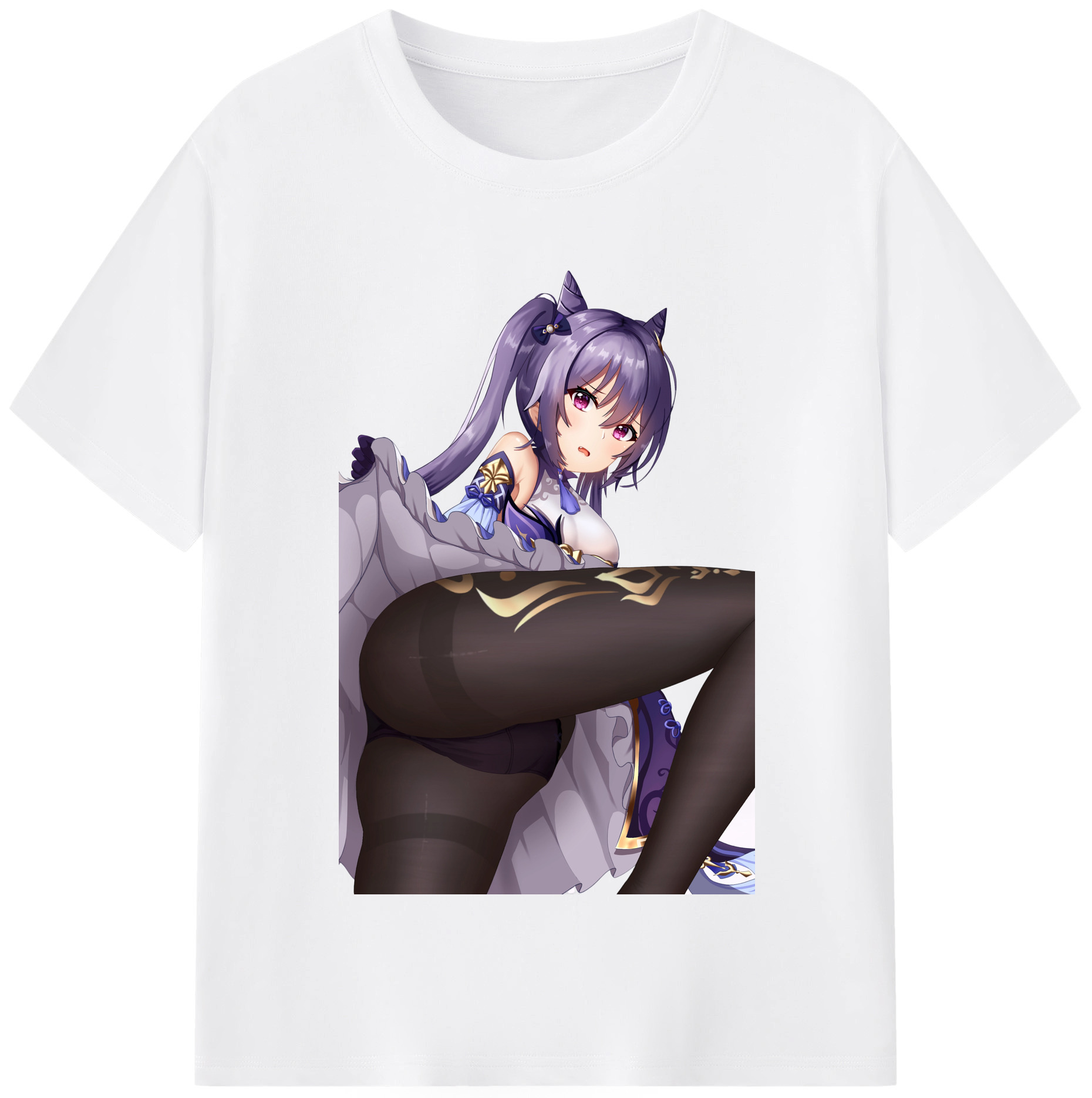 げんし神 刻晴 こくせい genshin Kokusei 綿100％半袖Tシャツ（フロントプリント）