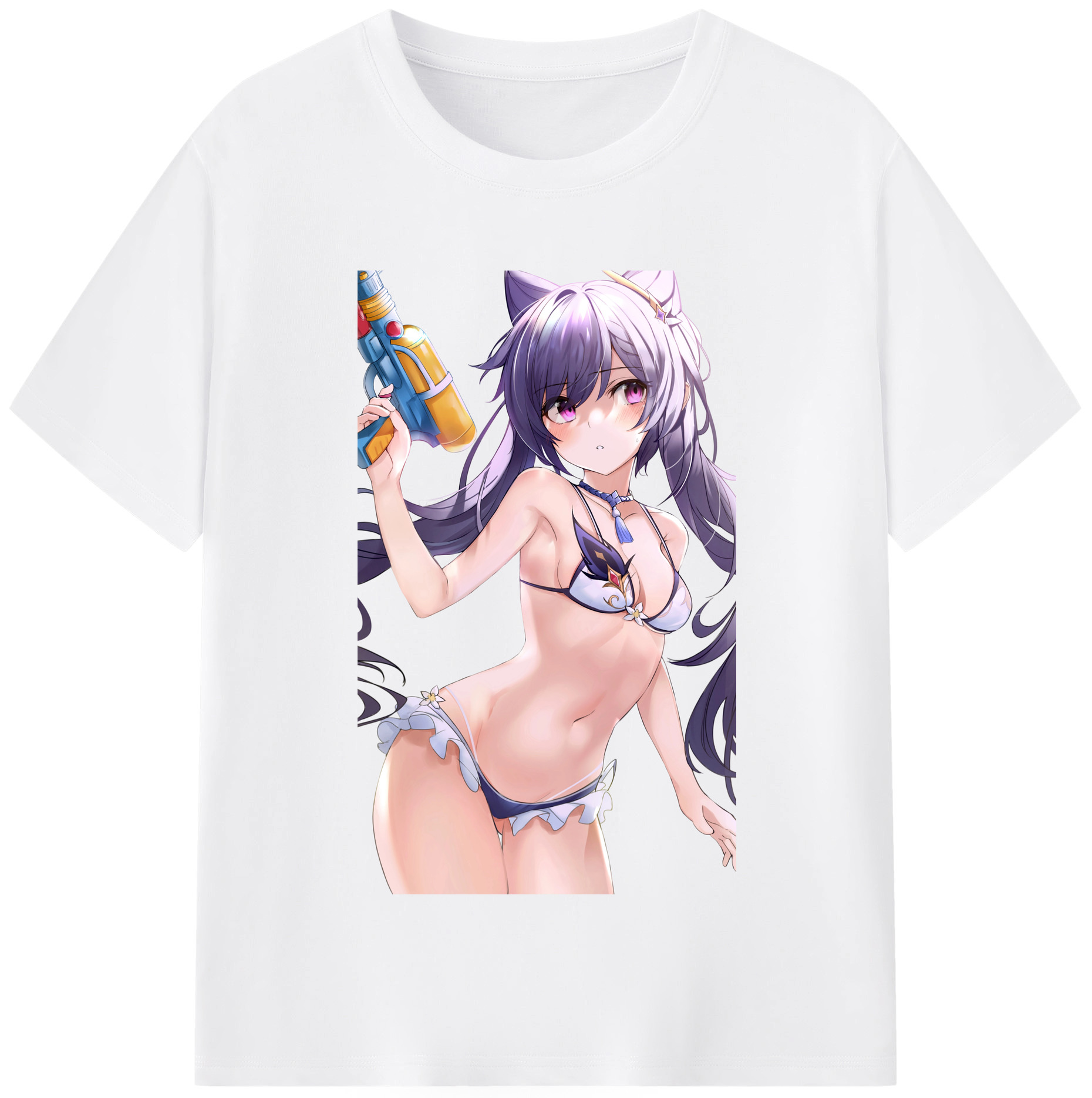 げんし神 刻晴 こくせい genshin Kokusei 綿100％半袖Tシャツ（フロントプリント）