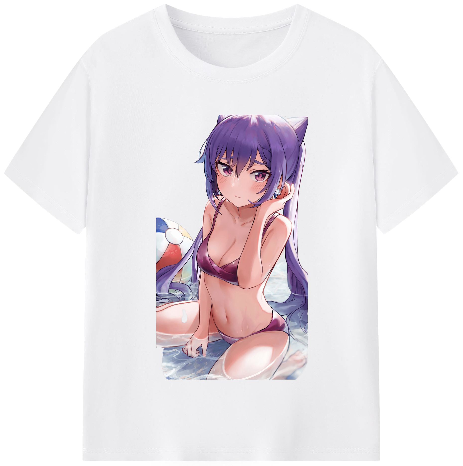 げんし神 刻晴 こくせい genshin Kokusei 綿100％半袖Tシャツ（フロントプリント）