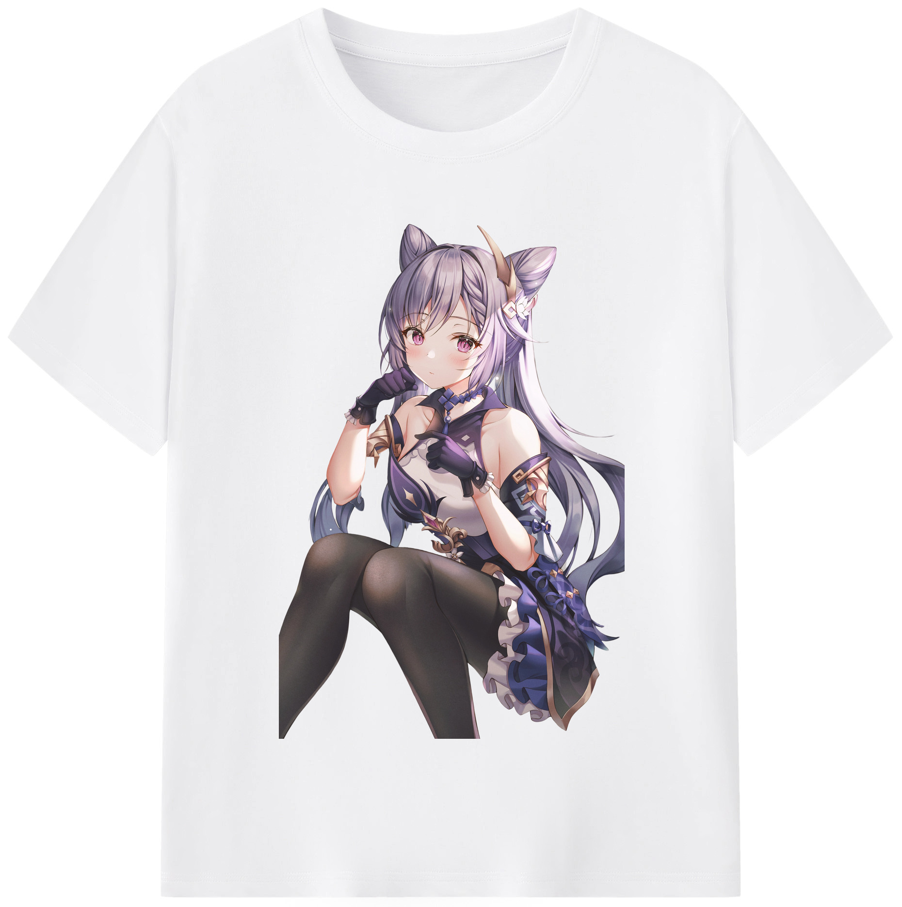 げんし神 刻晴 こくせい genshin Kokusei 綿100％半袖Tシャツ（フロントプリント）